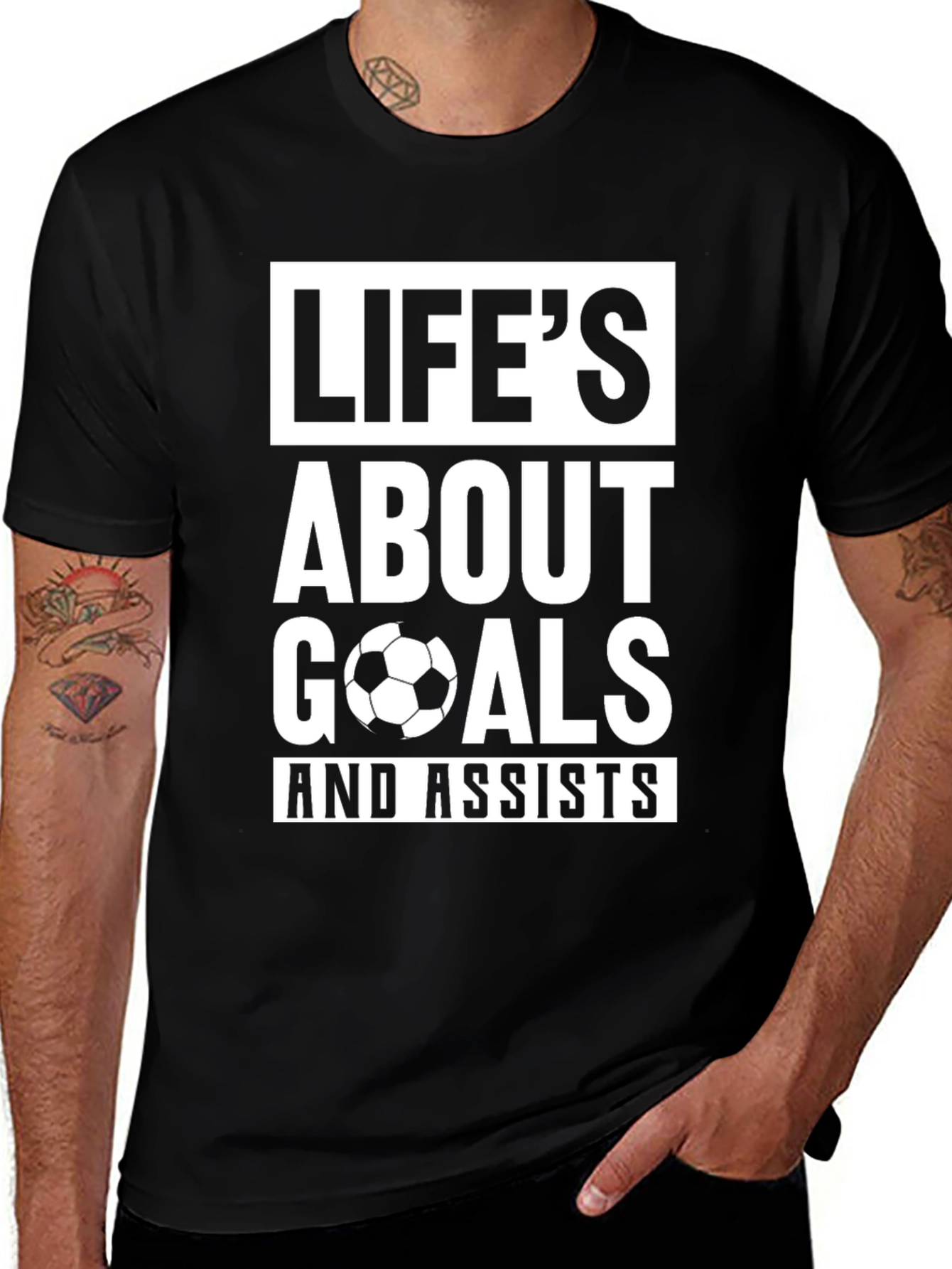 Variant 19 of Life's About Goals & Assists T-Shirt