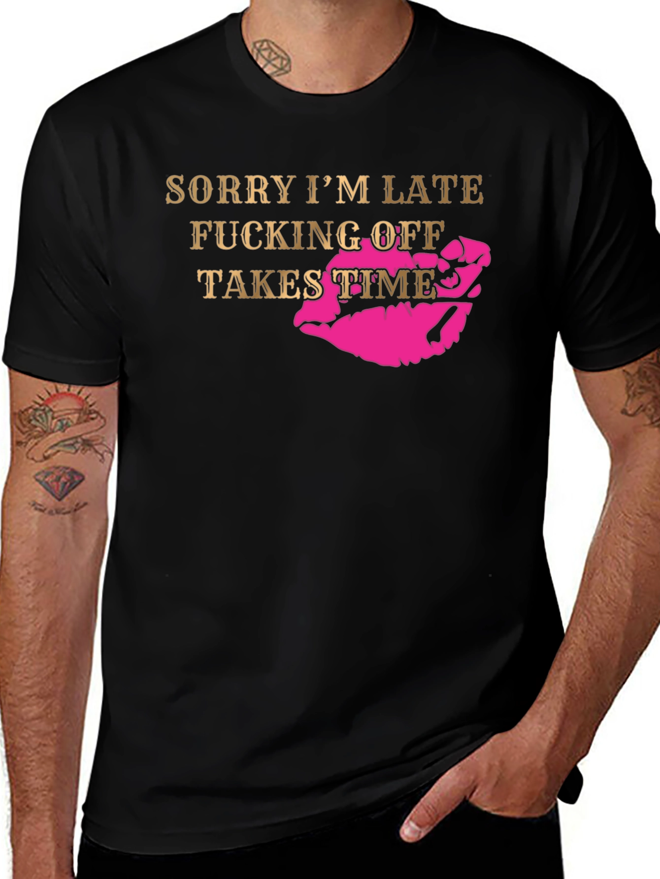 Variant 15 of Sorry I'm Late Graphic T-Shirt