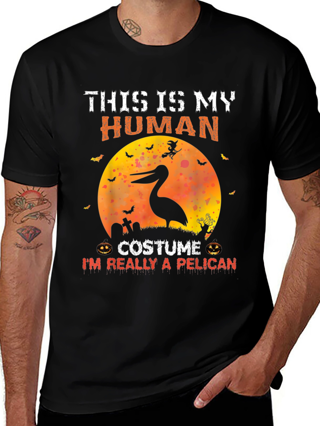 Funny Halloween Pelican Costume T-Shirt