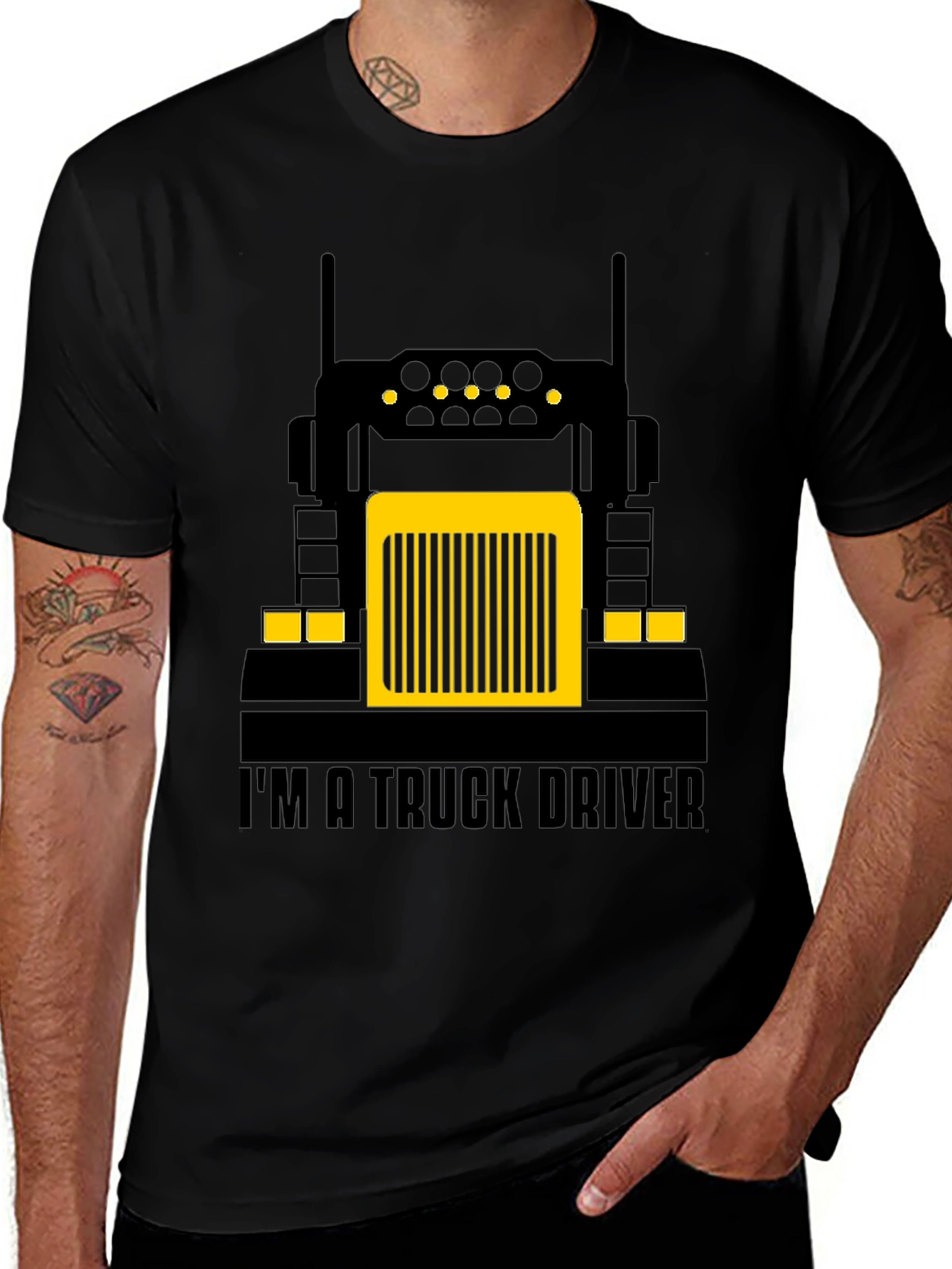 I'm A Truck Driver Black Graphic Tee