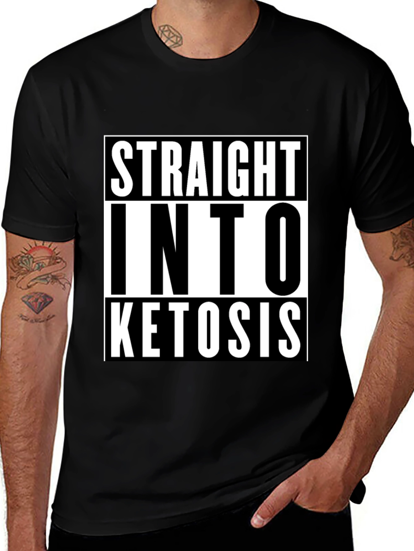 Variant 22 of Straight Into Ketosis Graphic Tee - Keto Diet Shirt