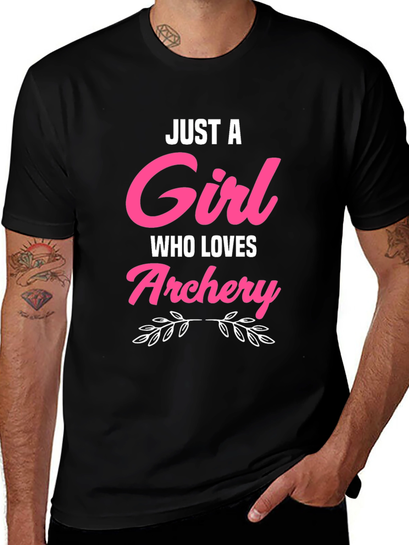 Variant 20 of Just A Girl Who Loves Archery T-Shirt - Black