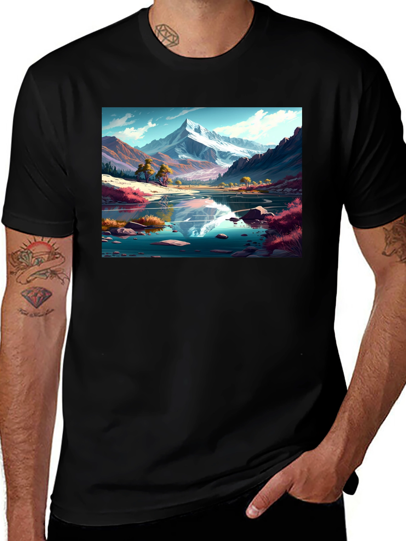 Variant 29 of Mountain Lake Graphic T-Shirt