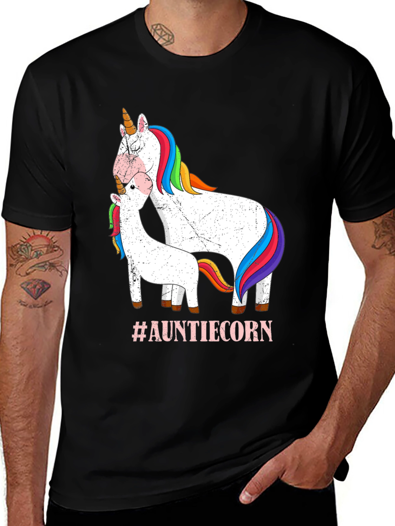 Auntiecorn T-Shirt - Unicorn Aunt Love