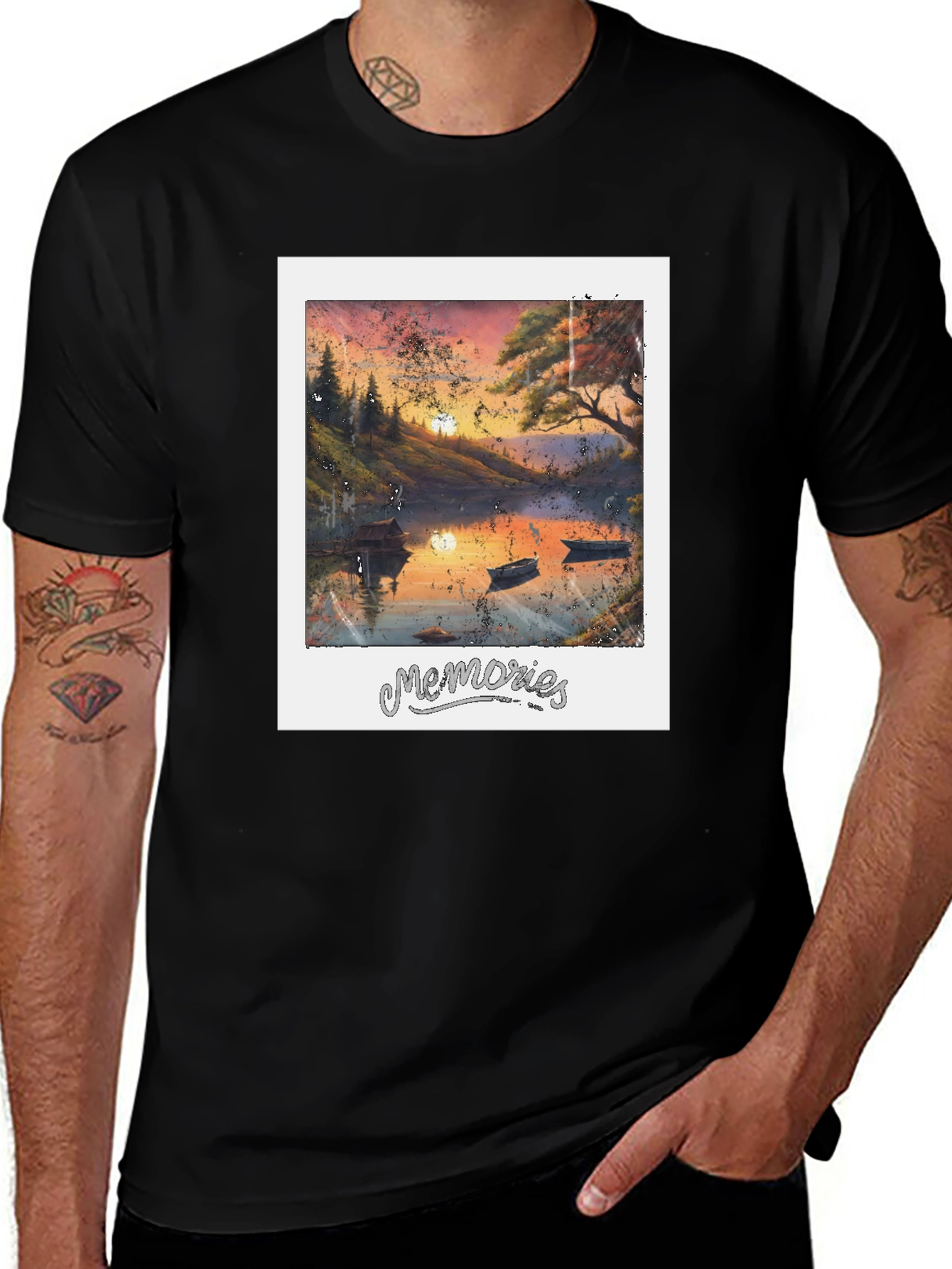 Variant 29 of Memories Lake Sunset T-Shirt