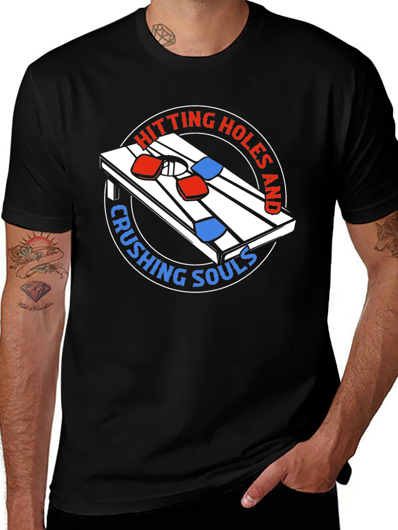 Cornhole Hitting Holes & Crushing Souls T-Shirt