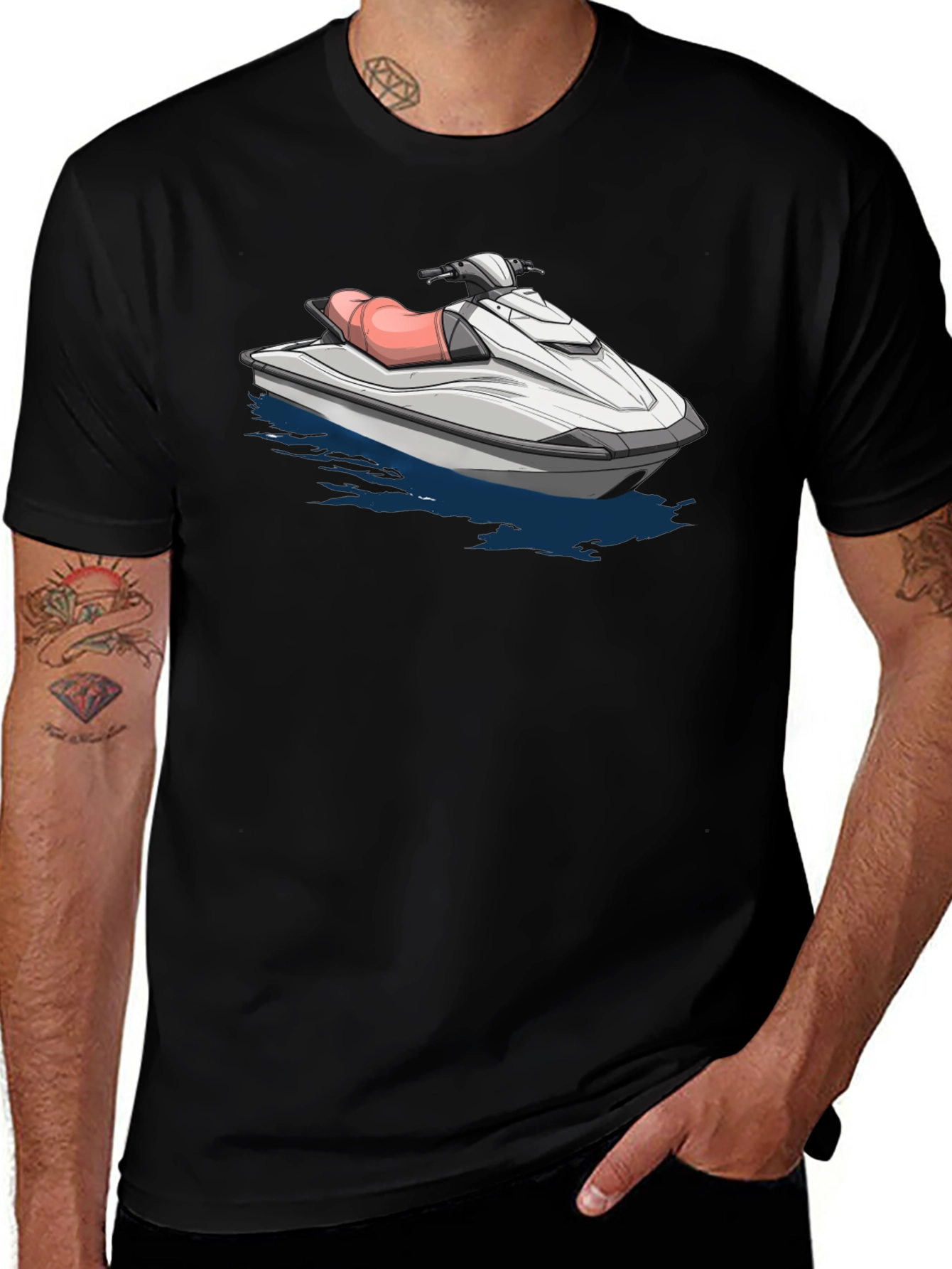 Variant 15 of Jet Ski Graphic T-Shirt - Cool Water Sport Design