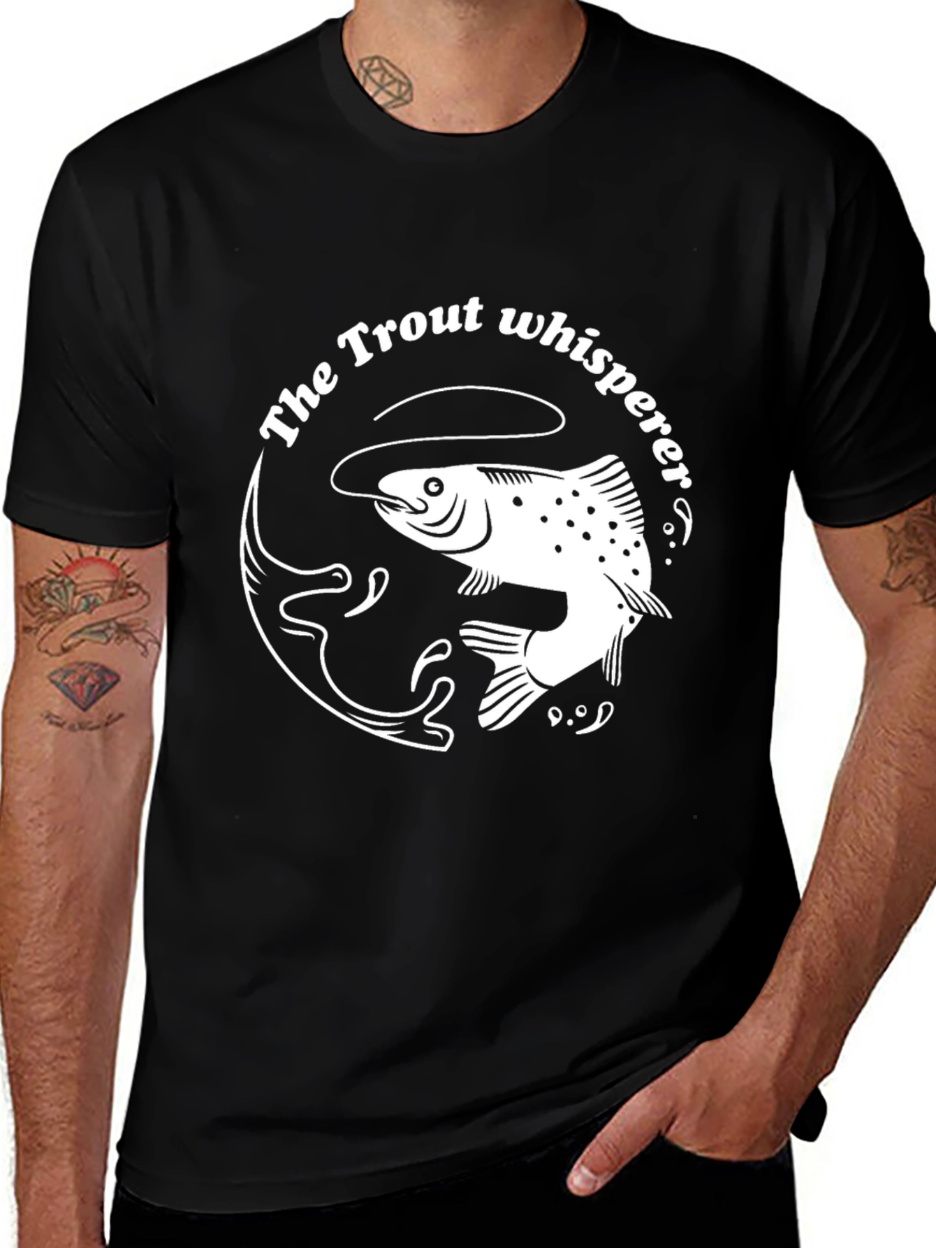 Variant 16 of The Trout Whisperer T-Shirt - Fishing Graphic Tee