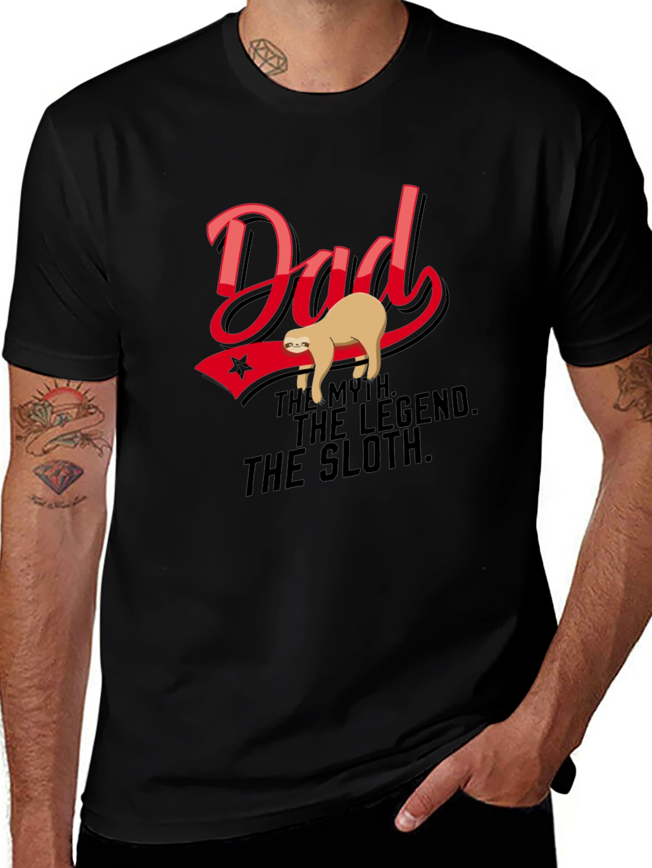 Variant 7 of Dad: The Myth. The Legend. The Sloth T-Shirt
