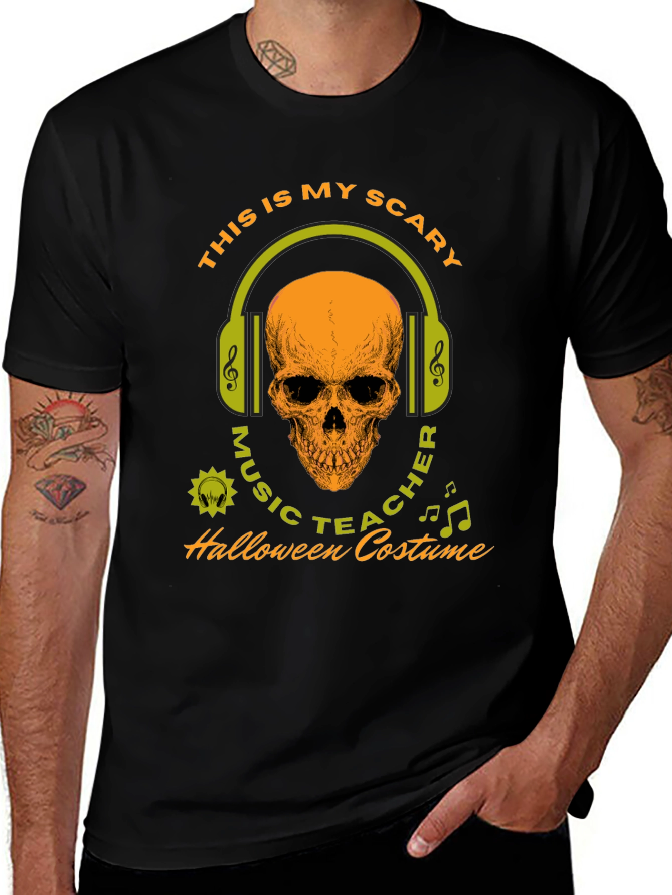 Variant 9 of Scary Music Teacher Halloween Costume T-Shirt