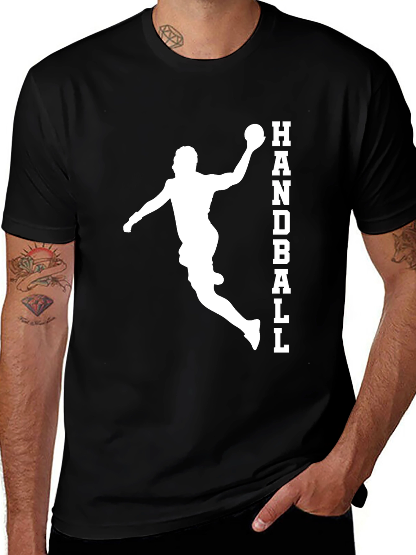 Variant 10 of Handball Player Graphic T-Shirt