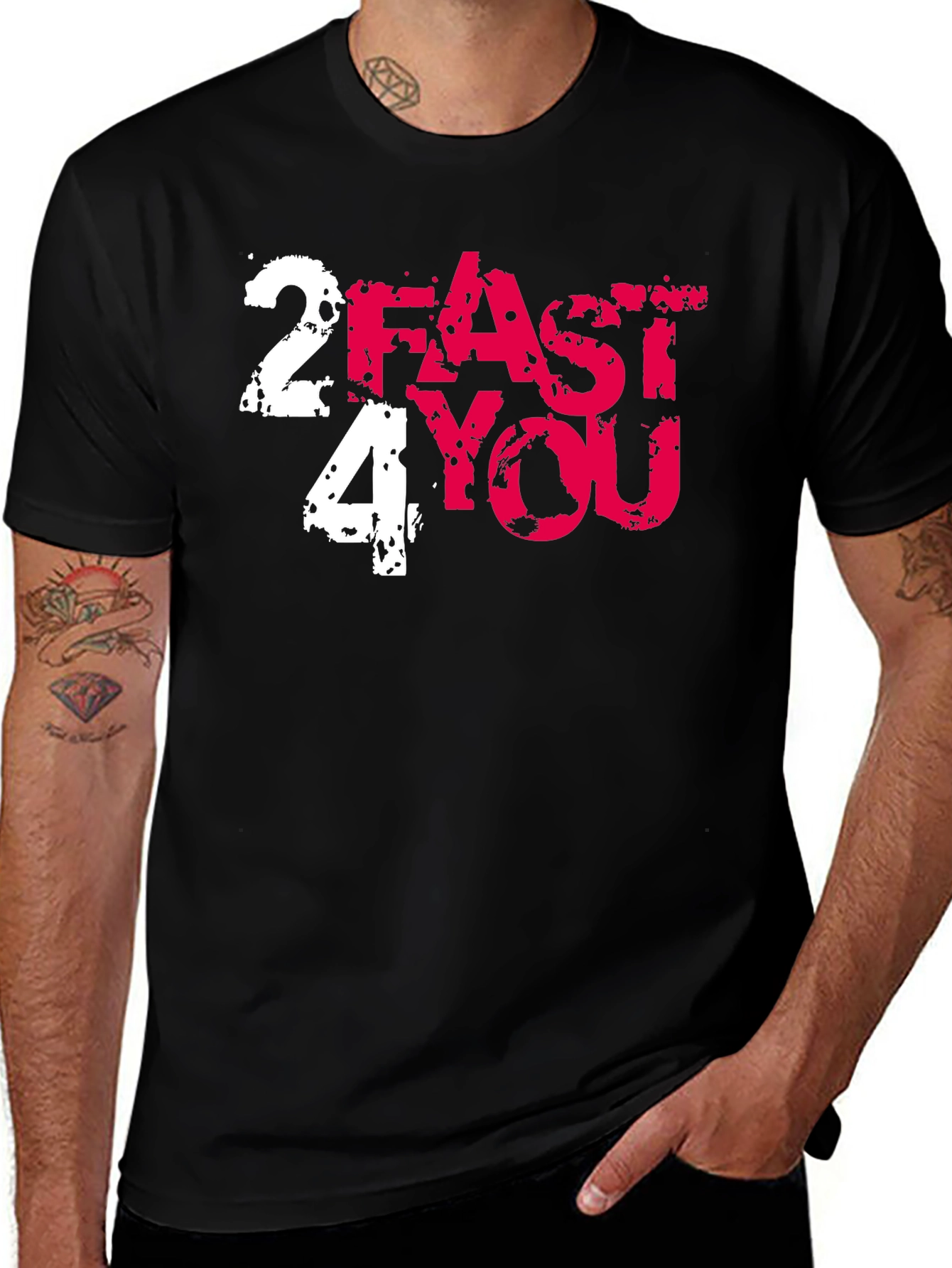 Variant 27 of 2 Fast 4 You Graphic Tee - Black