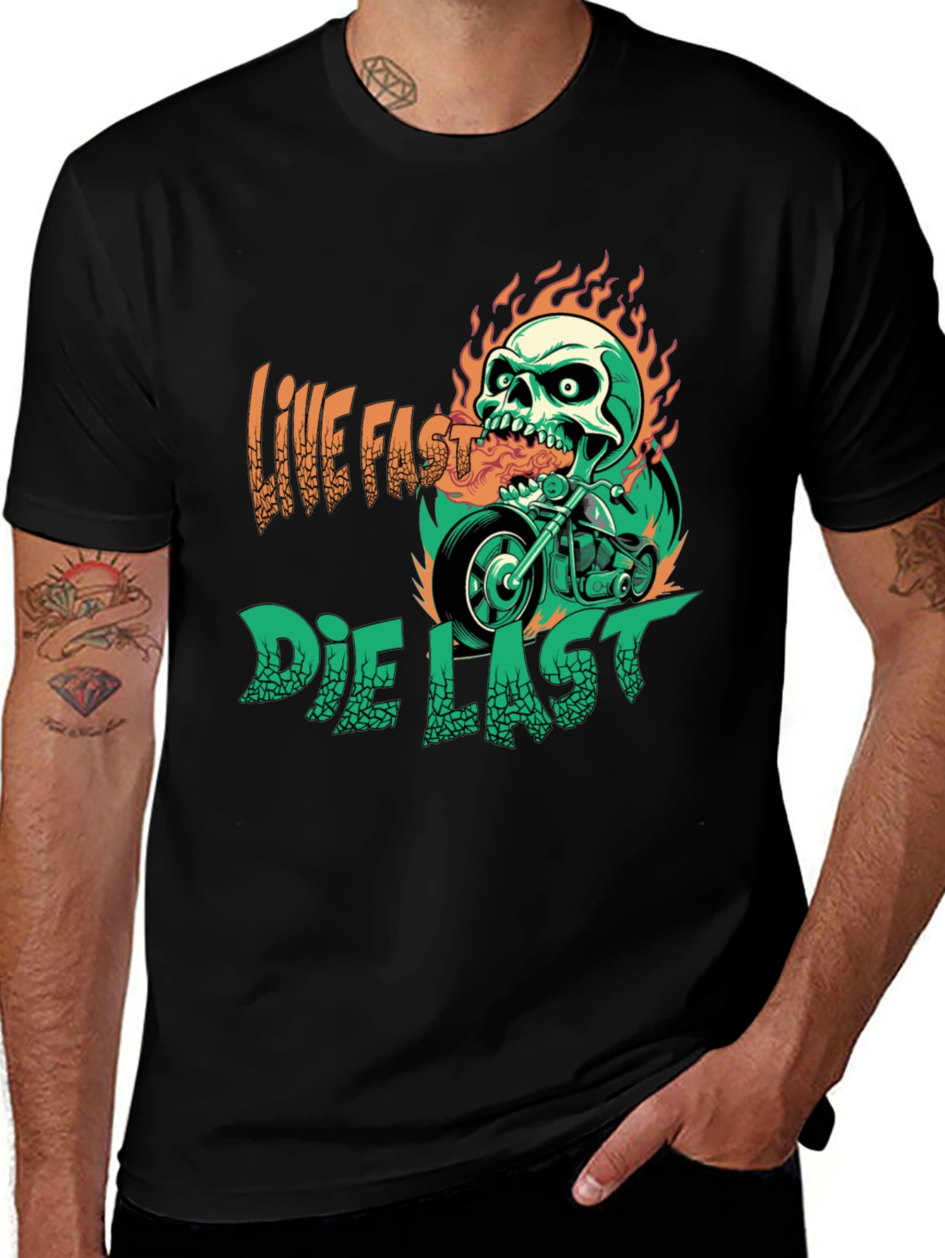 Variant 30 of Live Fast Die Last Graphic T-Shirt