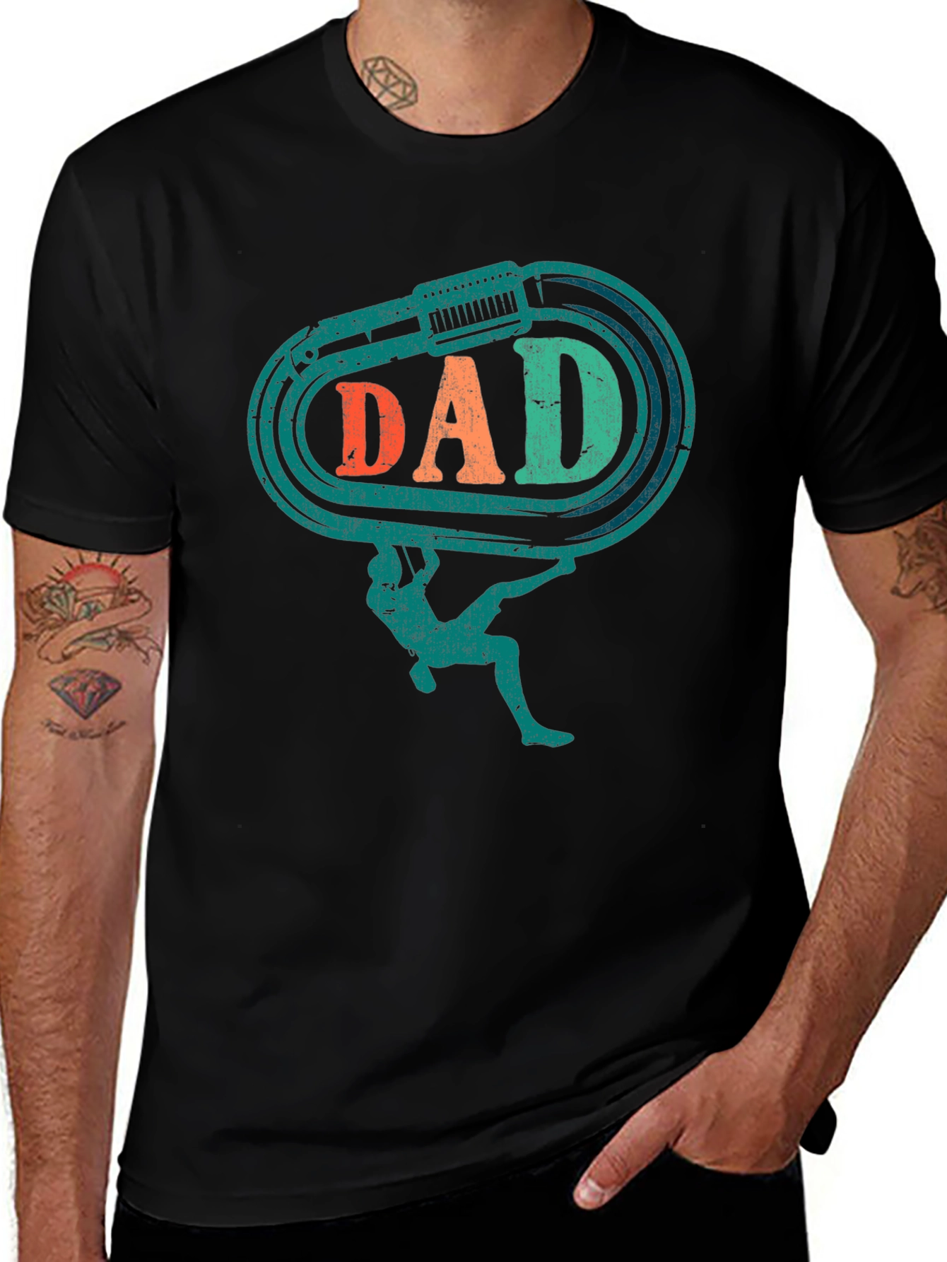 Variant 6 of DAD Climbing T-Shirt, Black Tee