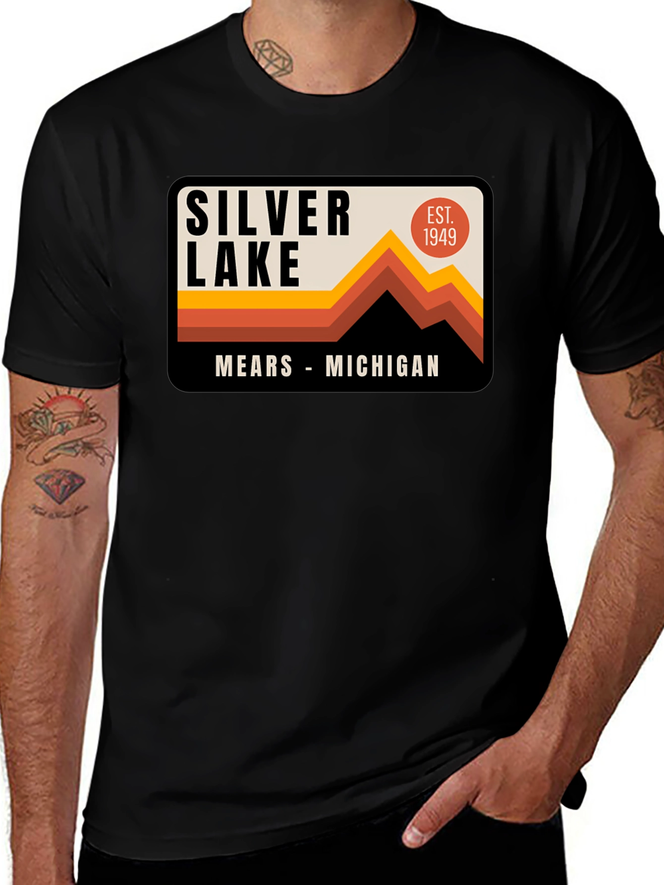 Silver Lake Michigan Retro T-Shirt