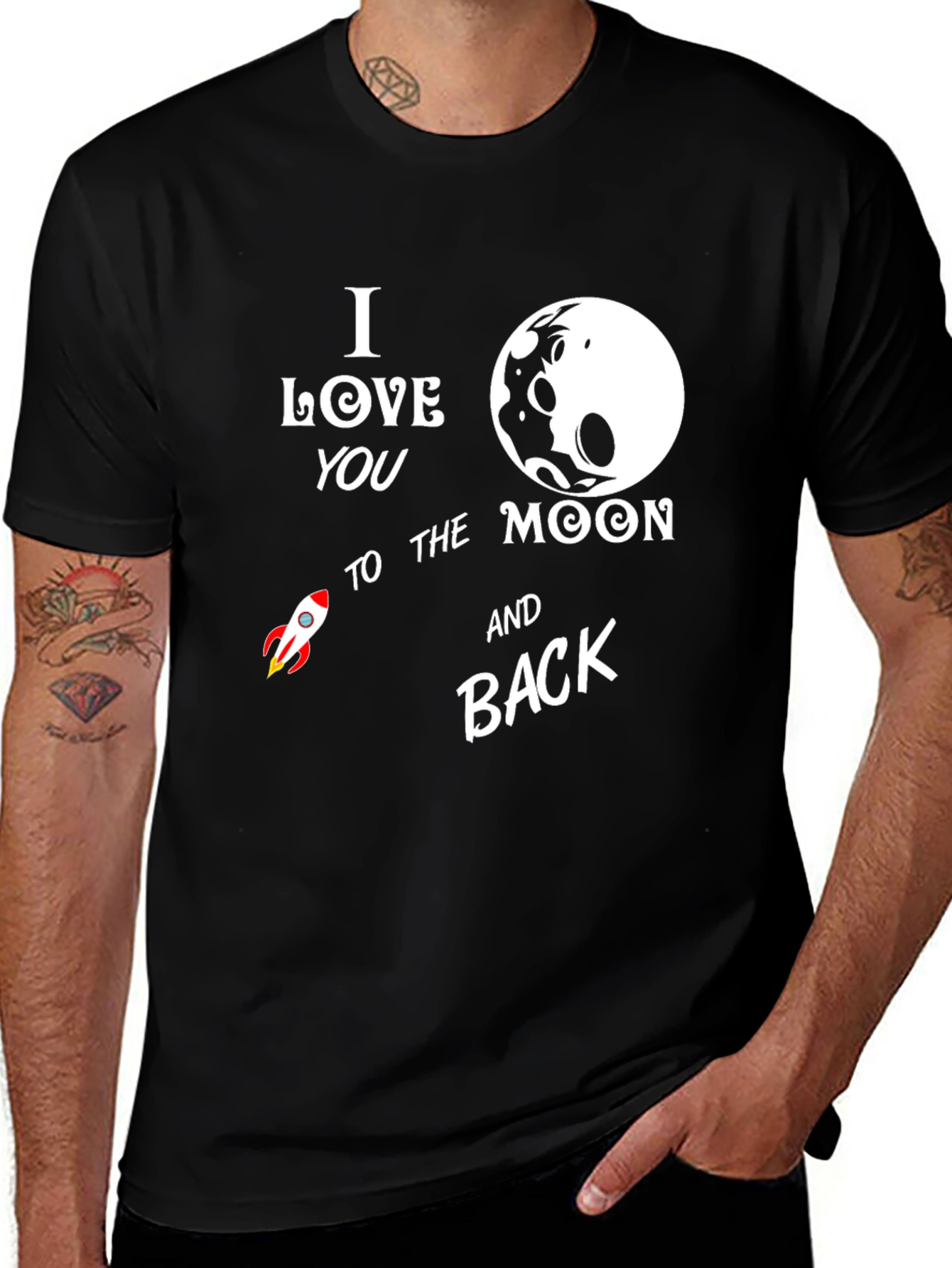 Variant 29 of I Love You to the Moon and Back Graphic Tee