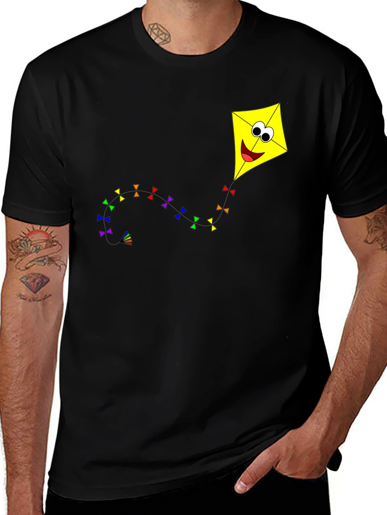 Variant 18 of Kite T-Shirt - Fun Colorful Kite Design