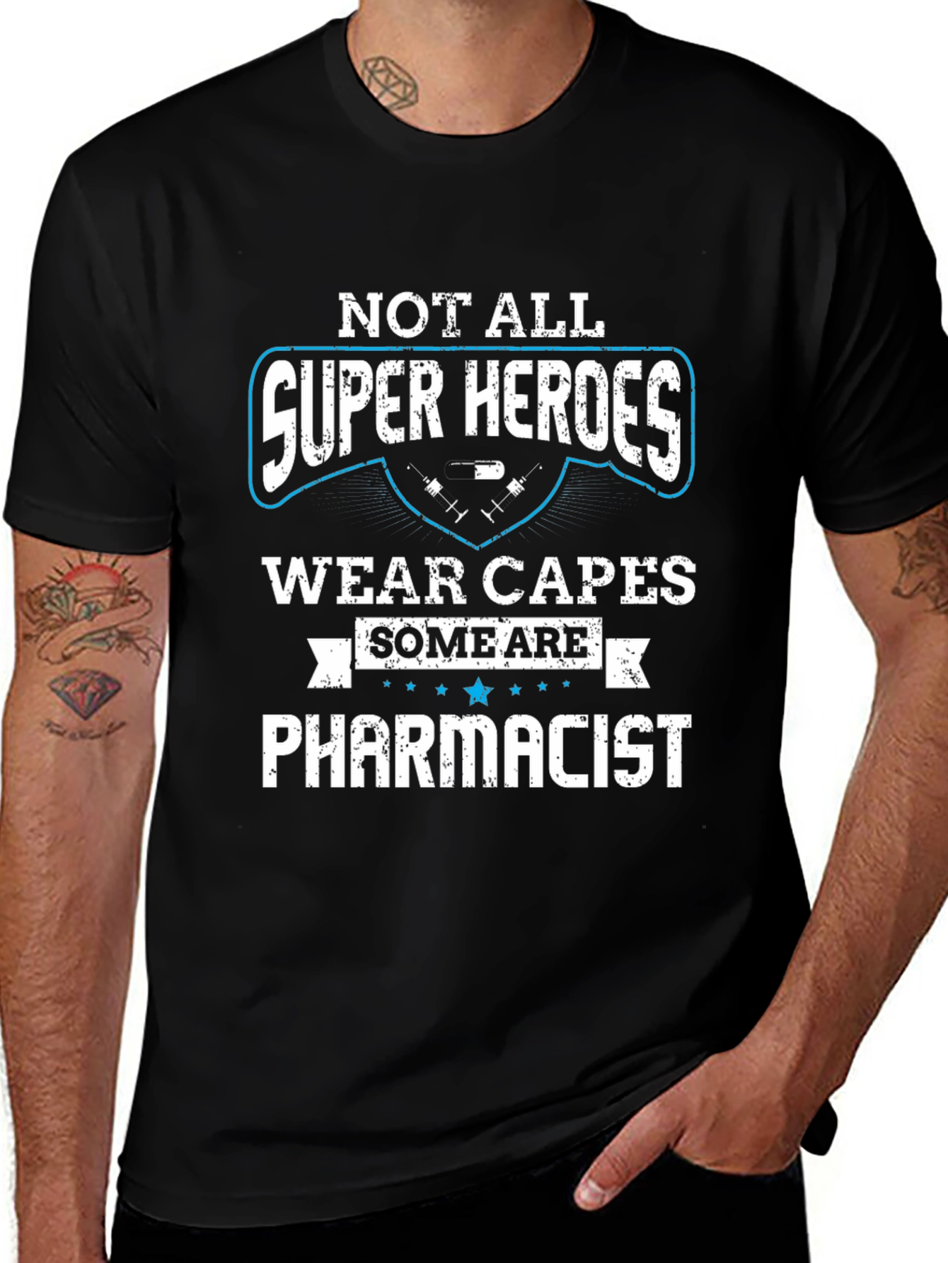 Variant 2 of Pharmacist Super Hero Graphic T-Shirt