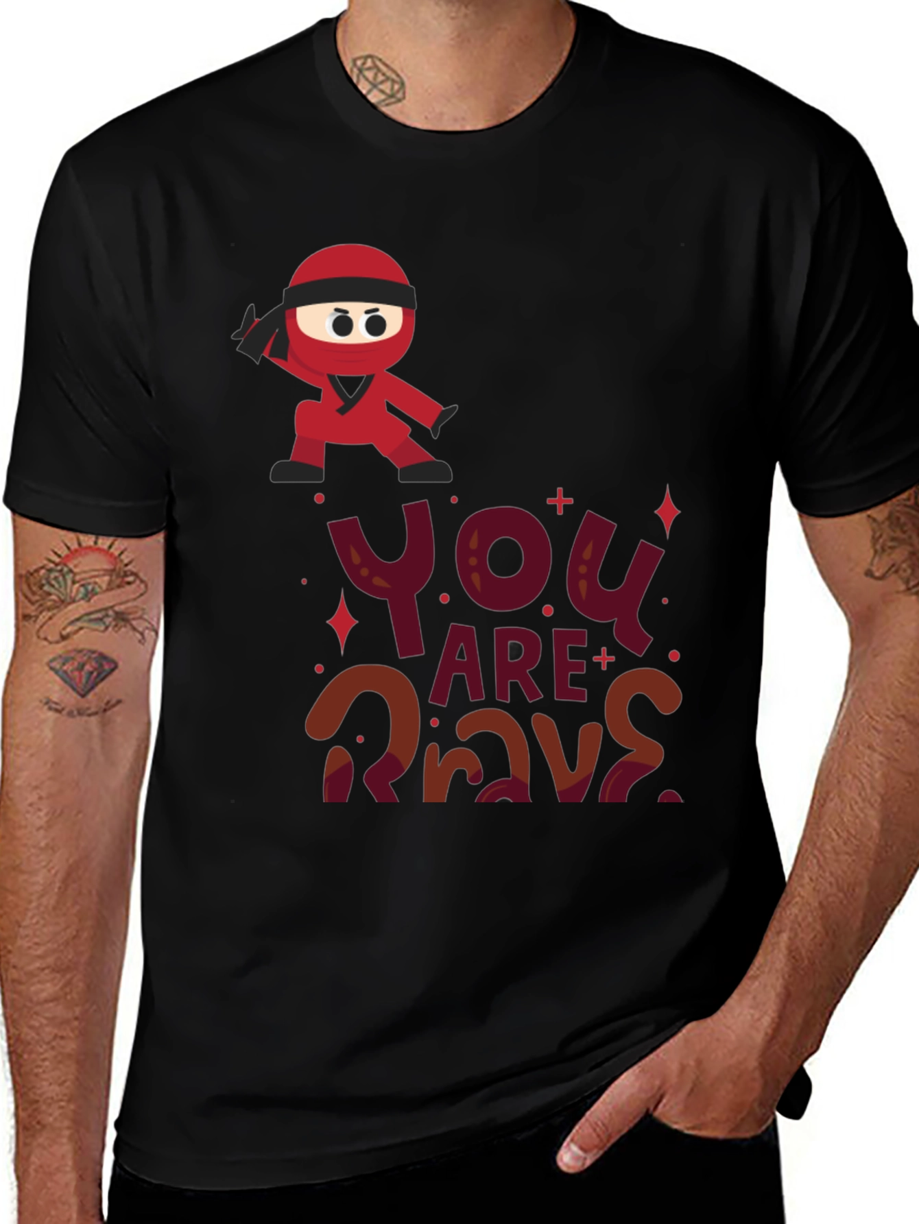 Variant 17 of Ninja You Are Brave Graphic T-Shirt