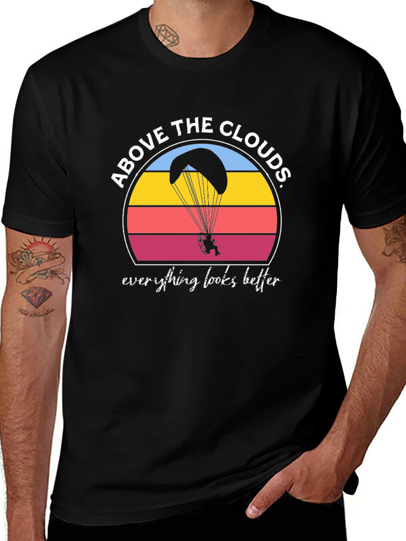 Variant 6 of Above the Clouds Black Graphic T-Shirt