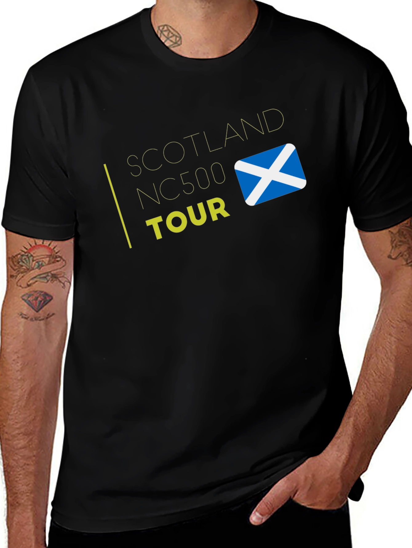 Scotland NC500 Tour Black T-Shirt
