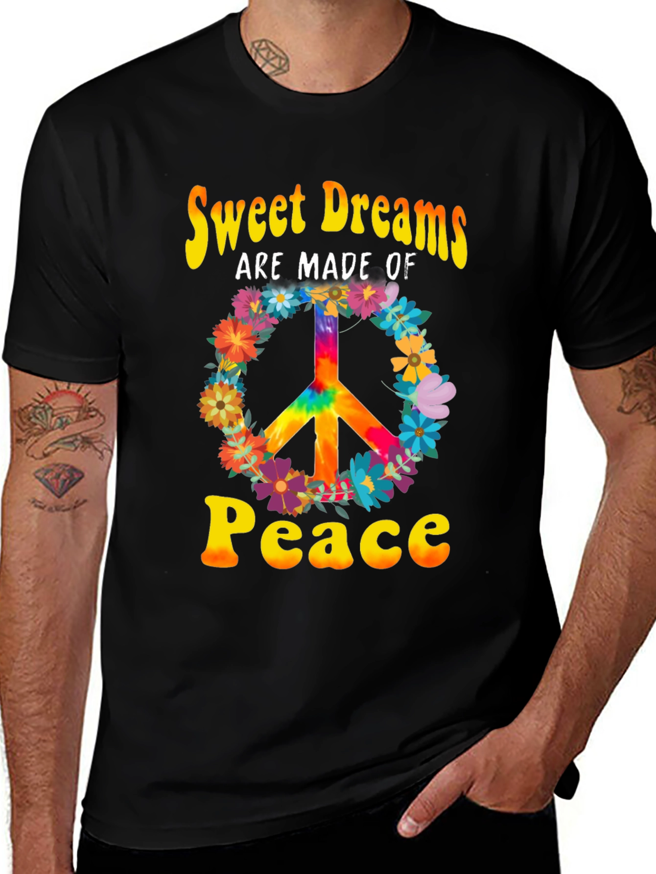 Sweet Dreams Peace Sign Graphic Tee