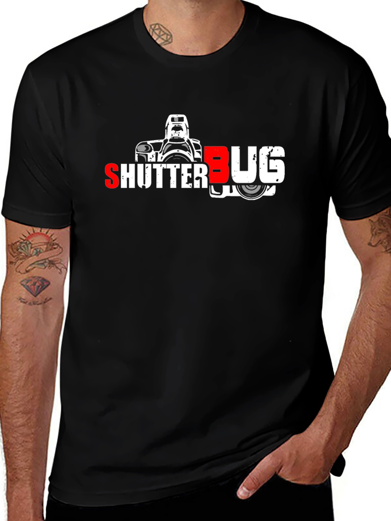 Variant 22 of Shutterbug Graphic Tee - Black Cotton T-Shirt