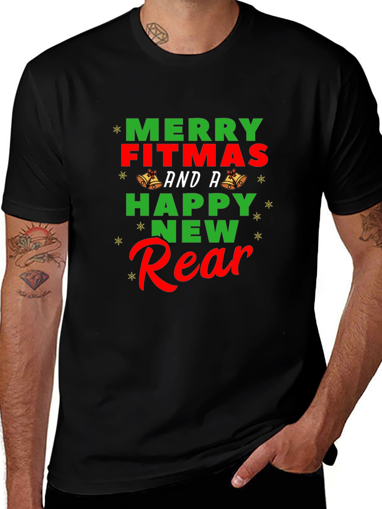 Merry Fitmas T-Shirt - Holiday Gym Humor Tee