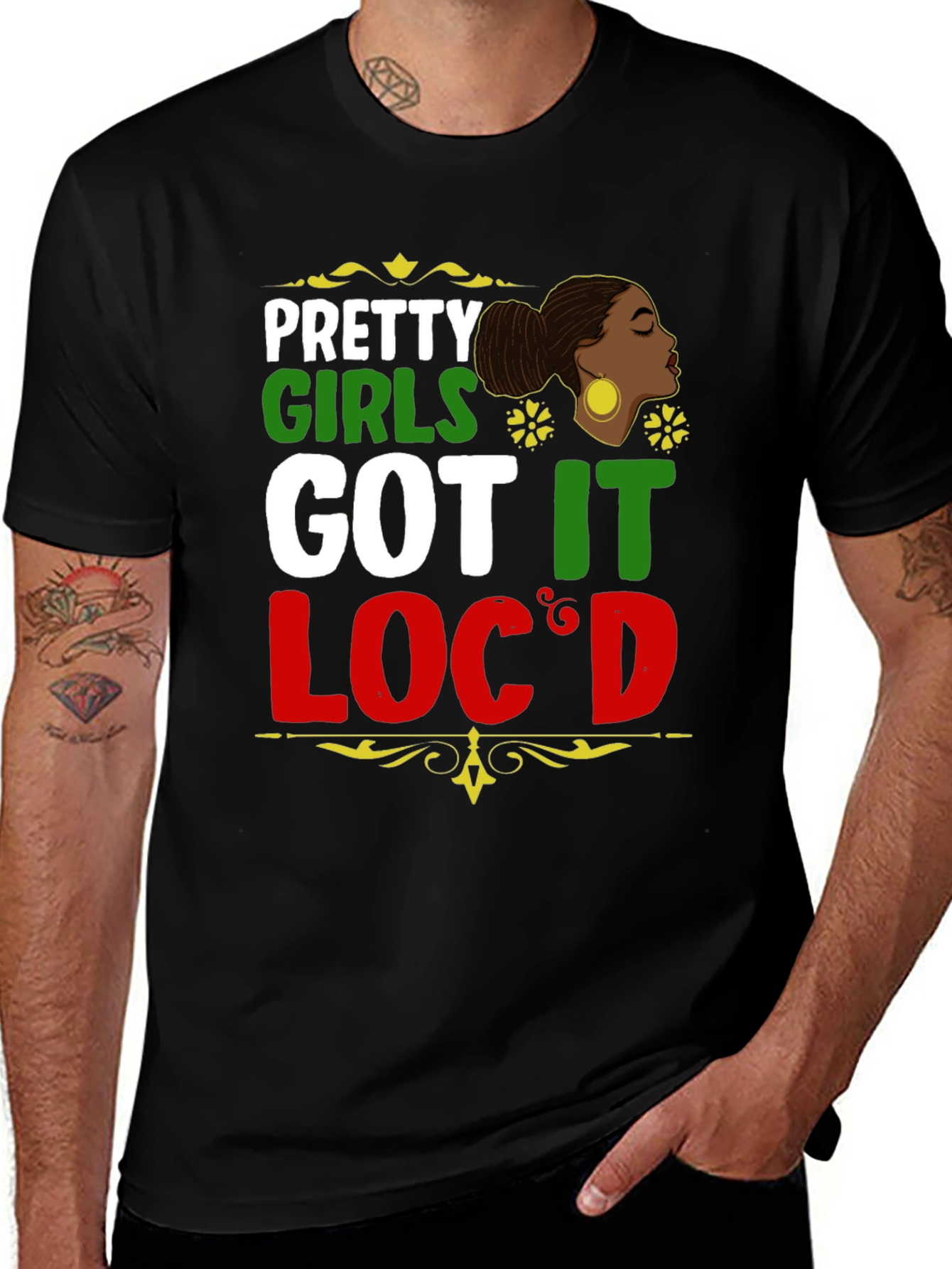 Pretty Girls Got It Loc'd Black T-Shirt