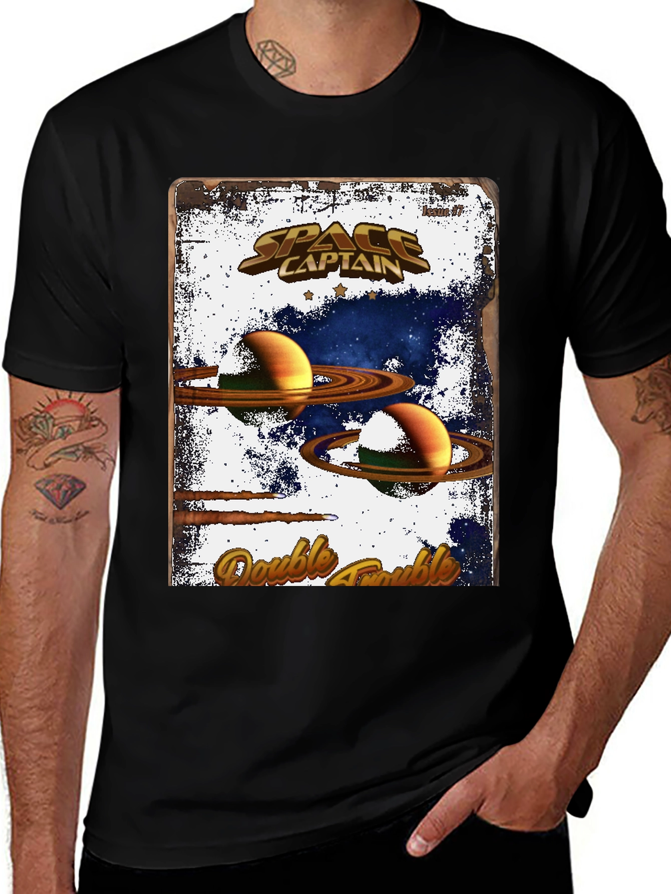 Variant 13 of Space Captain Double Trouble Graphic Tee