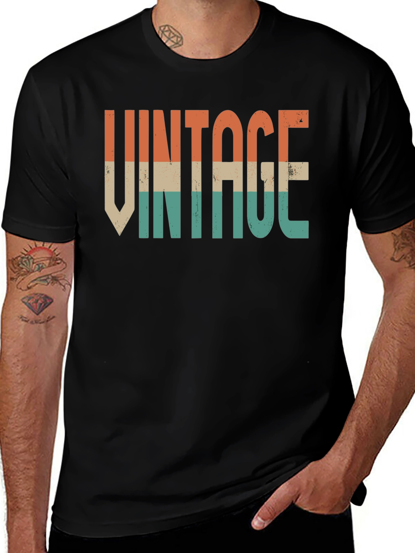 Variant 3 of Retro Vintage Striped T-Shirt