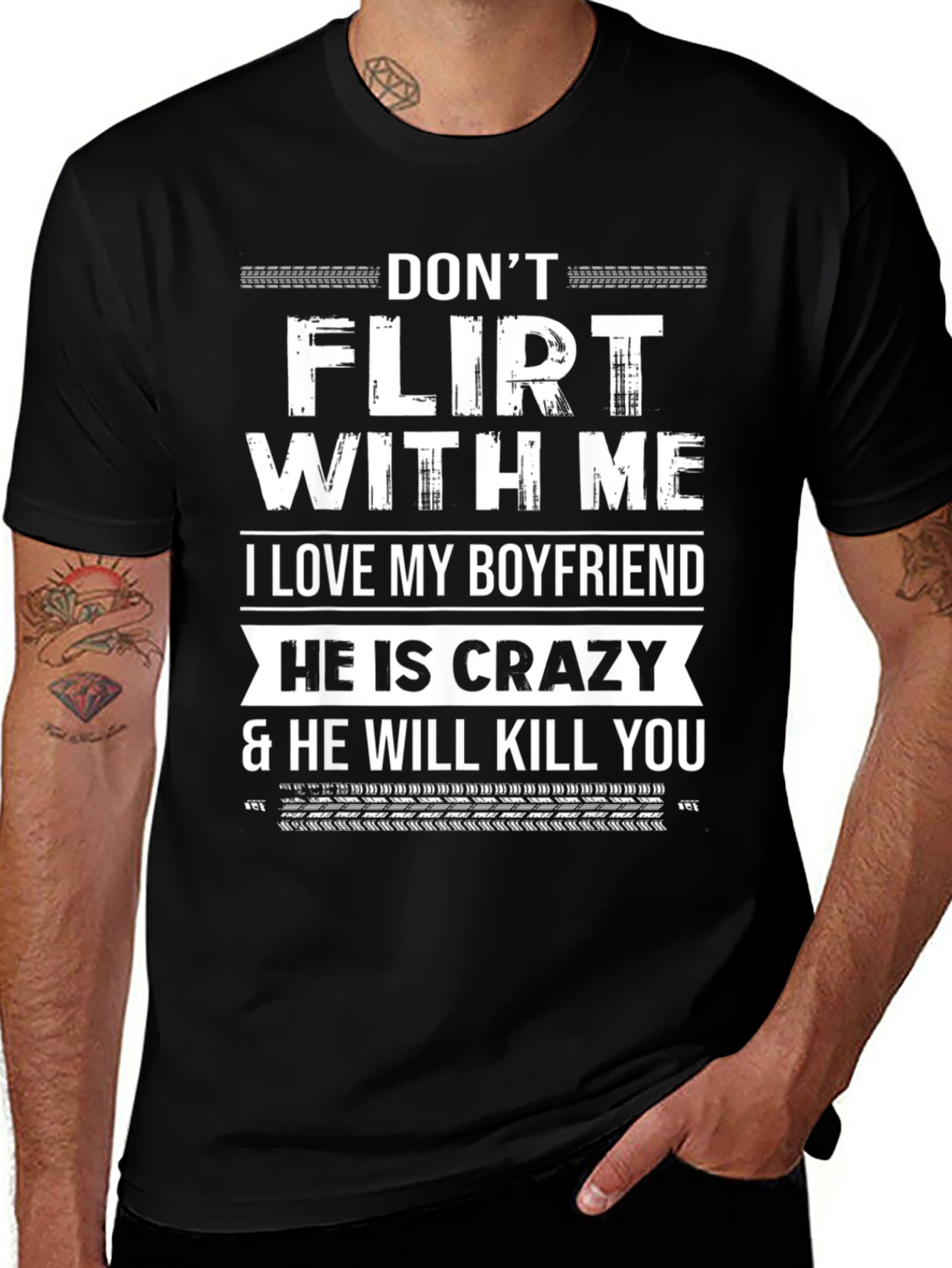 Variant 23 of Don't Flirt With Me Boyfriend T-Shirt