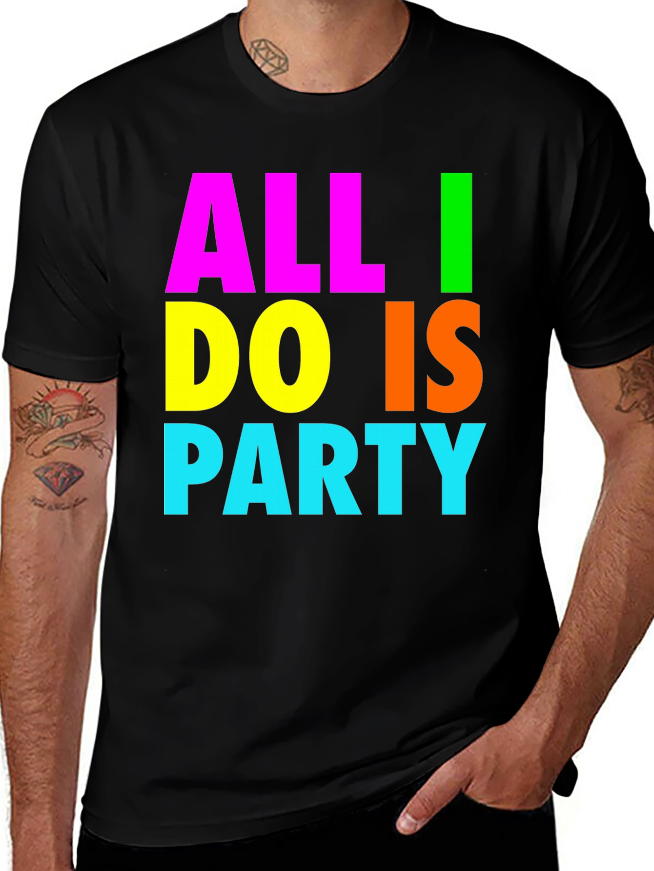 Variant 5 of All I Do Is Party Graphic Tee - Bold & Fun!