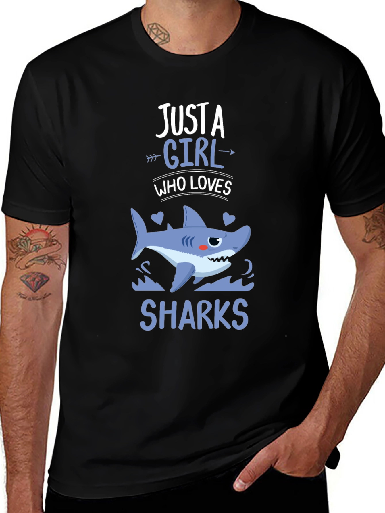Variant 21 of Just a Girl Who Loves Sharks T-Shirt