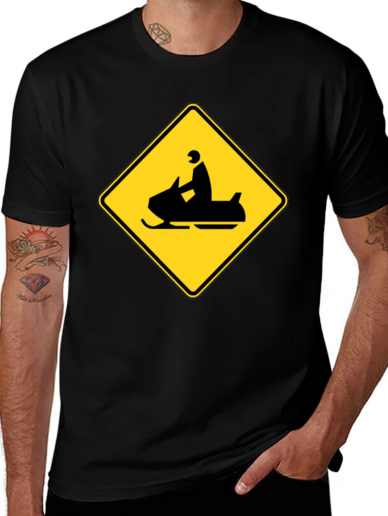 Variant 23 of Snowmobile Crossing T-Shirt