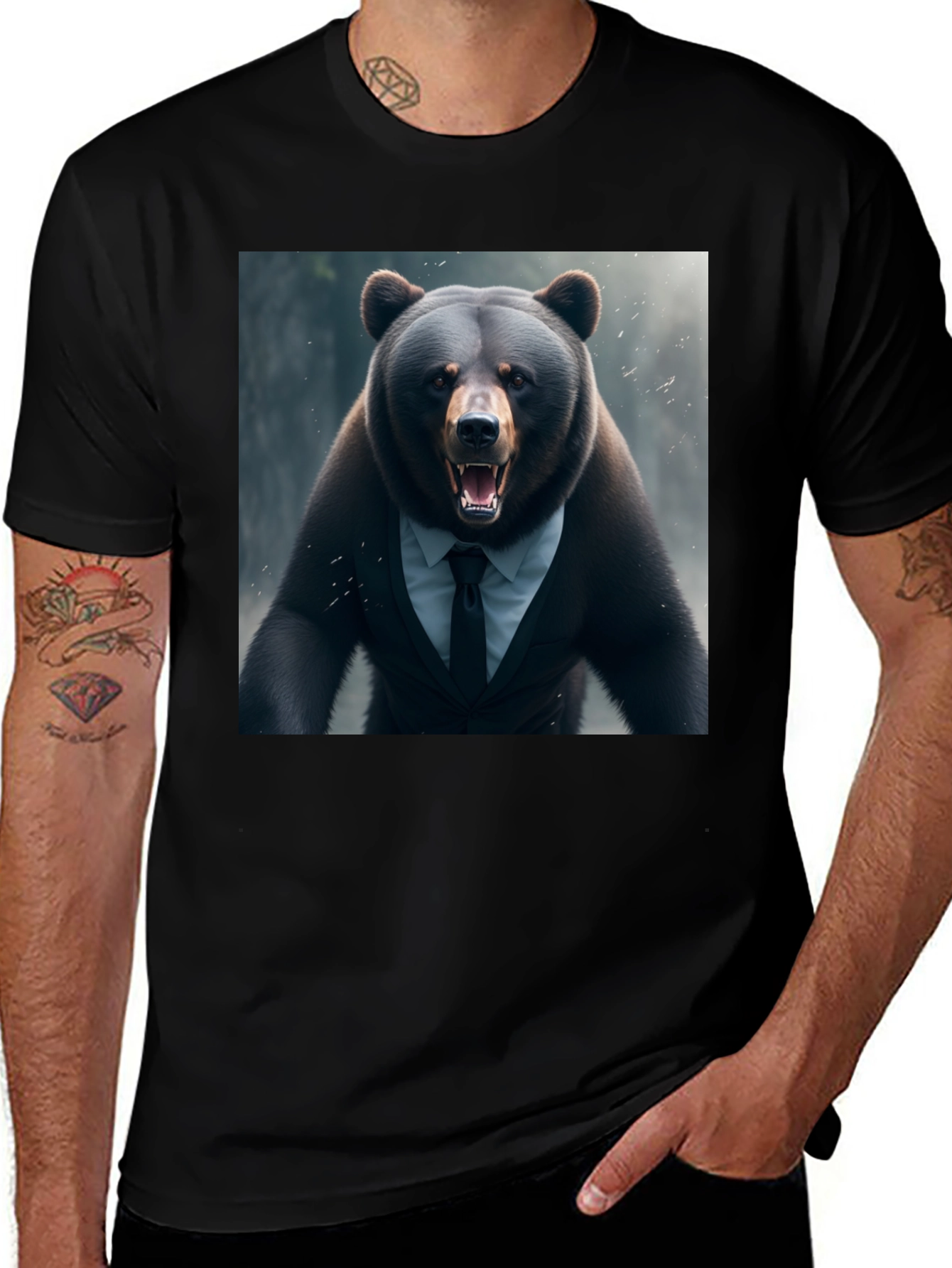 Variant 23 of Bear Boss T-Shirt - Fierce Style