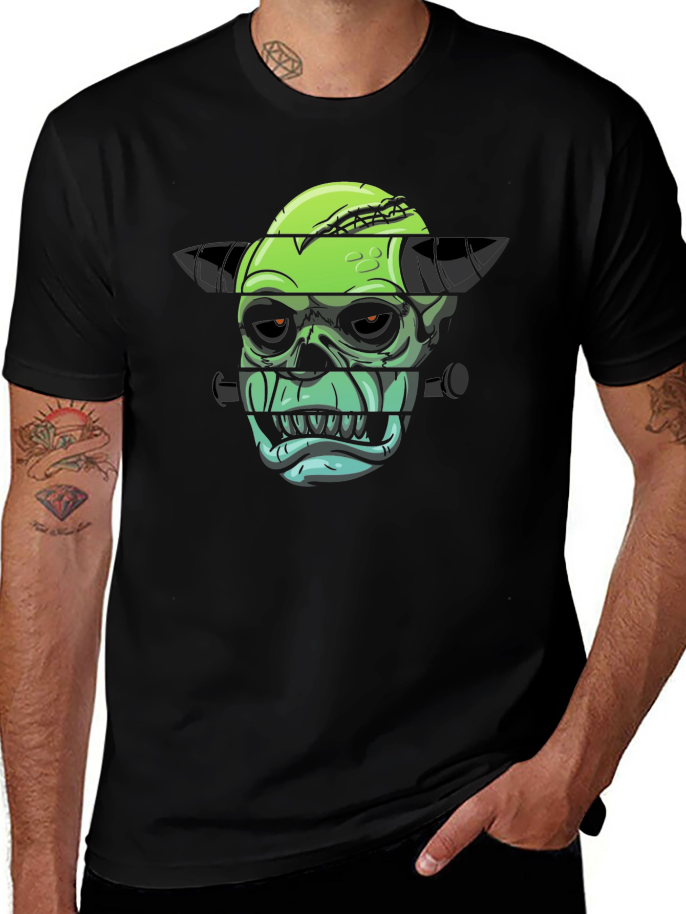 Variant 17 of Frankenstein Sliced Graphic Tee