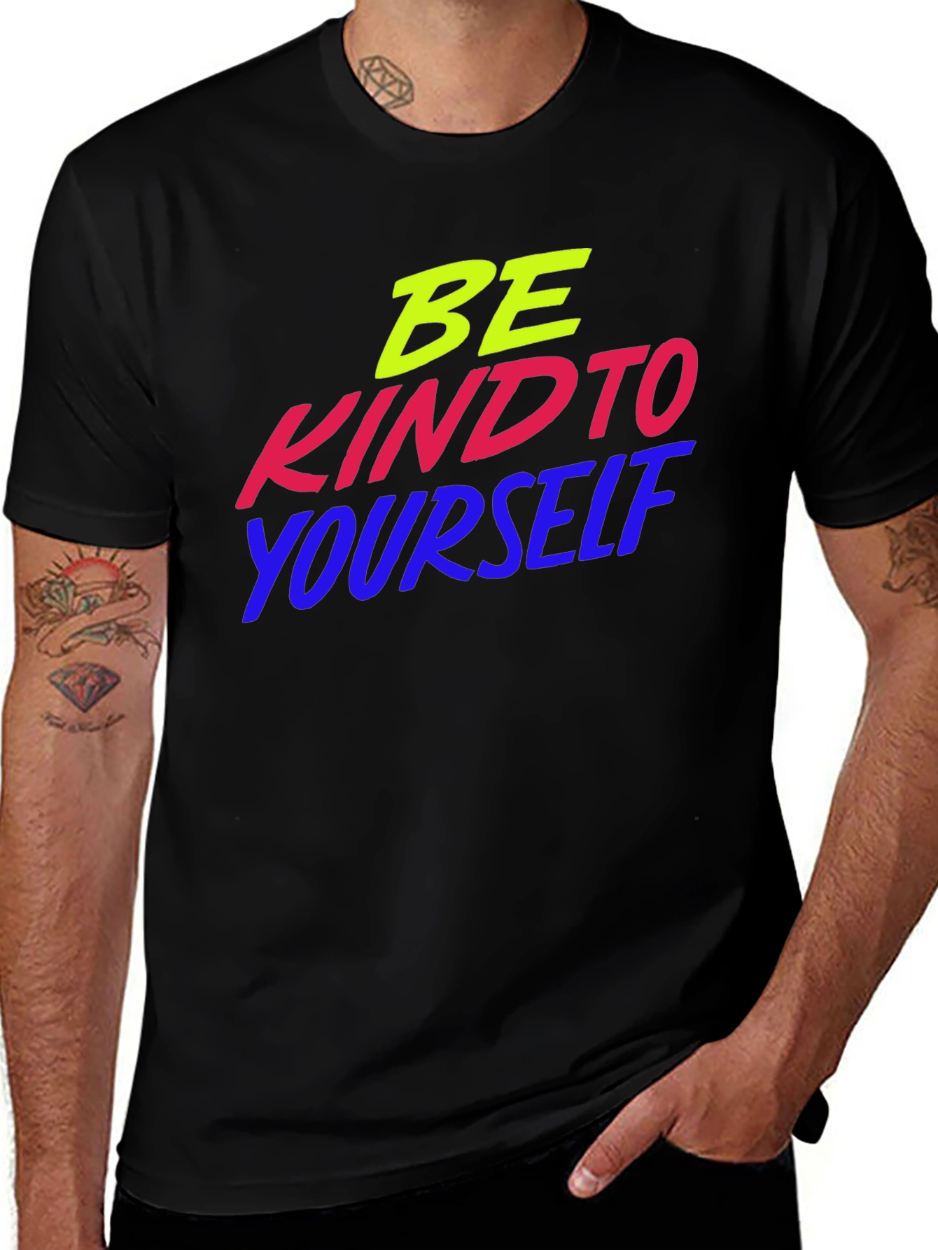 Variant 4 of Be Kind To Yourself Black Tee
