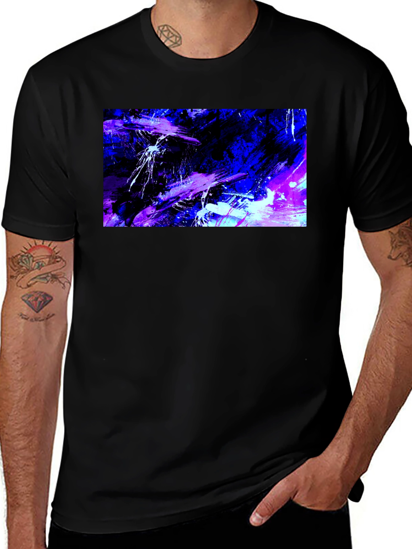 Variant 11 of Abstract Art Black T-Shirt - Modern Graphic Tee