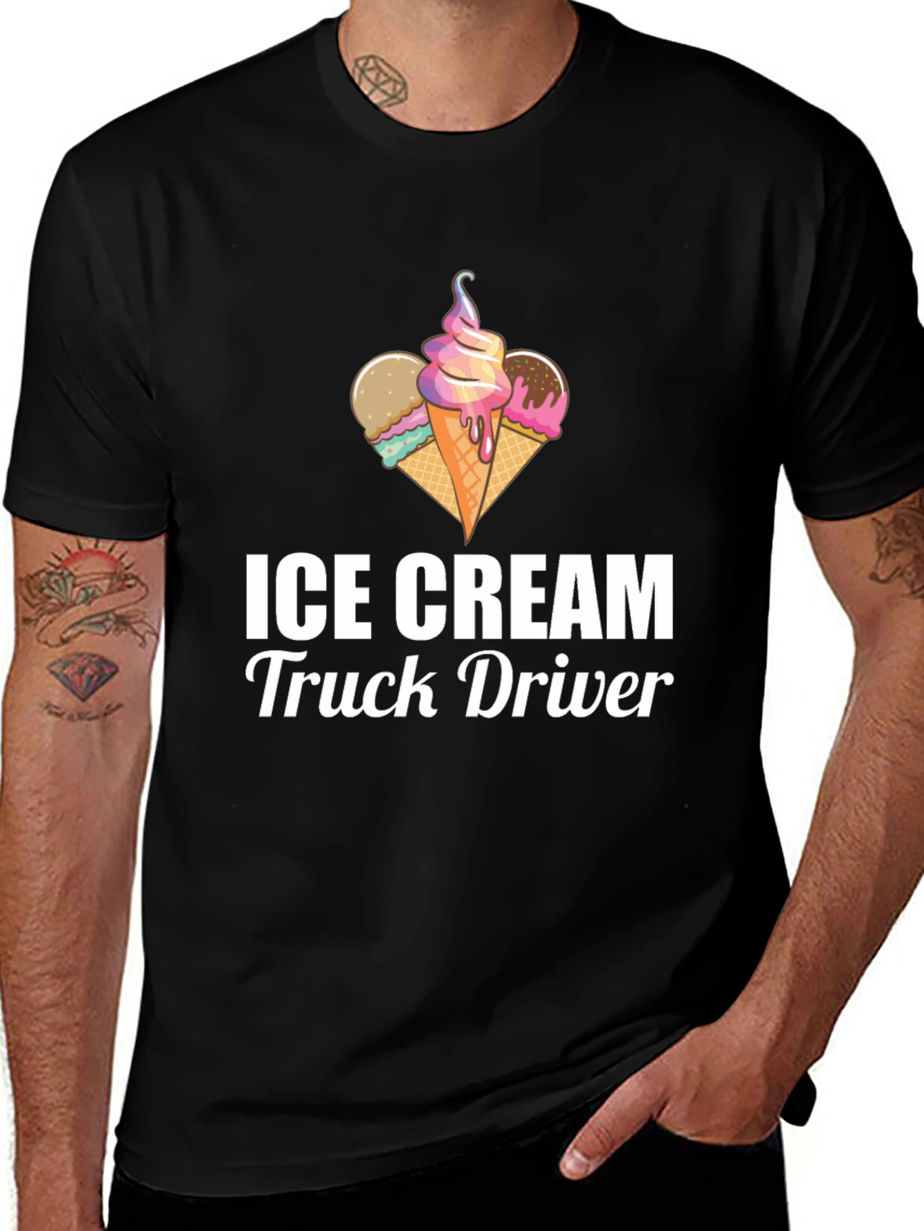 Variant 30 of Ice Cream Truck Driver T-Shirt - Novelty Graphic Tee