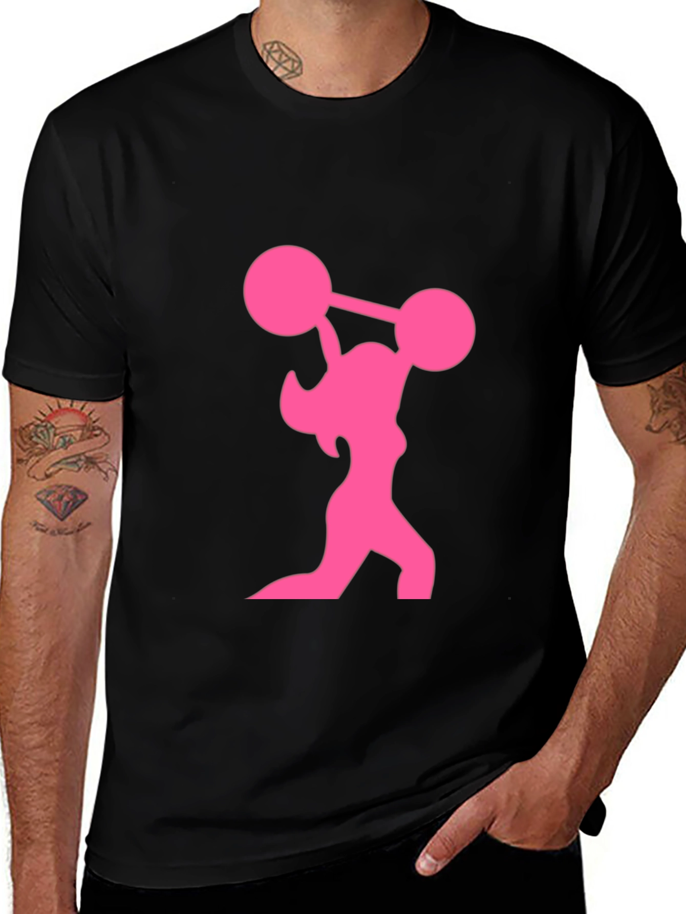 Variant 14 of Weightlifting Woman Graphic T-Shirt - Black