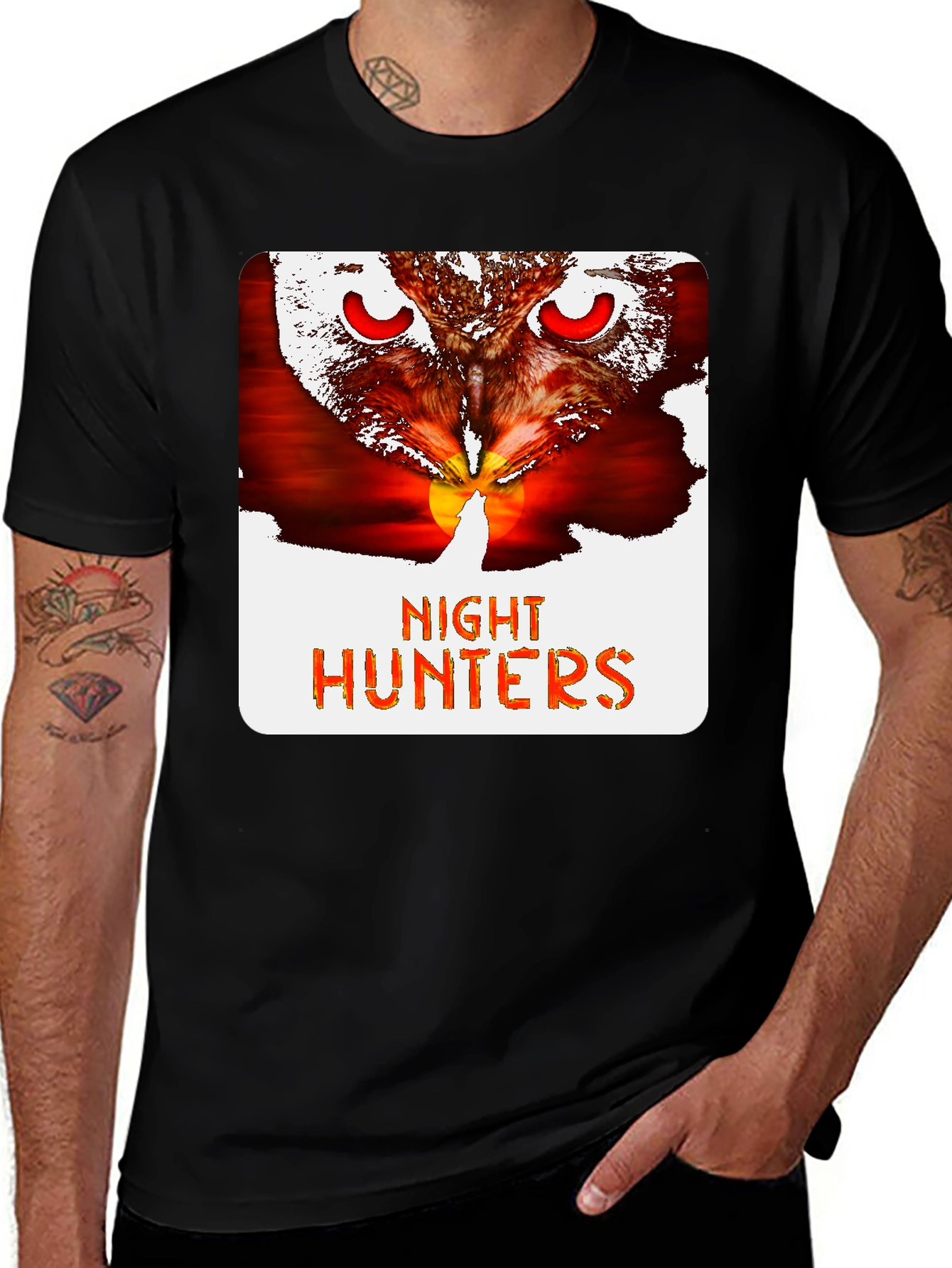 Variant 29 of Night Hunters Owl Graphic T-Shirt