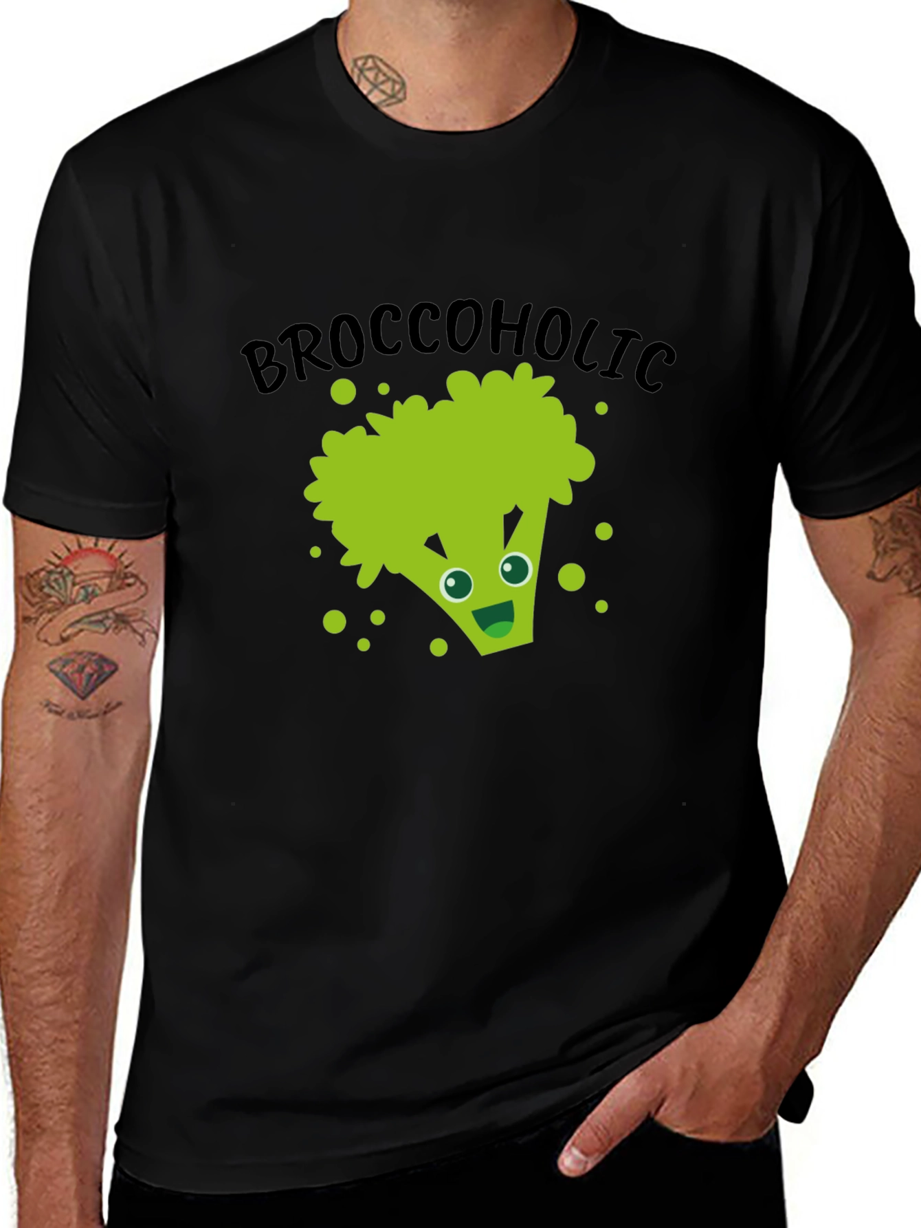 Variant 23 of Broccoholic Funny Broccoli T-Shirt