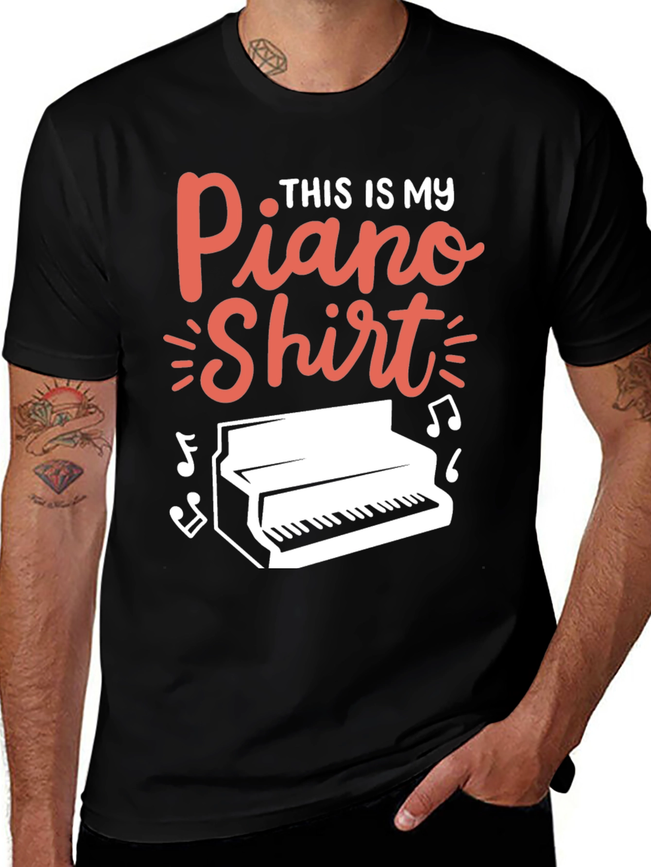 Variant 26 of Piano Shirt - Music Lover Tee