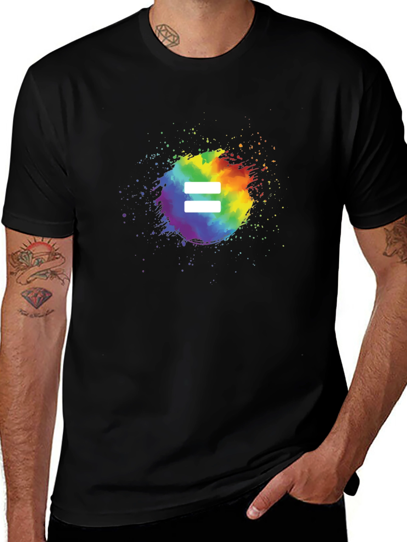 Equality Pride T-Shirt - Rainbow Splatter