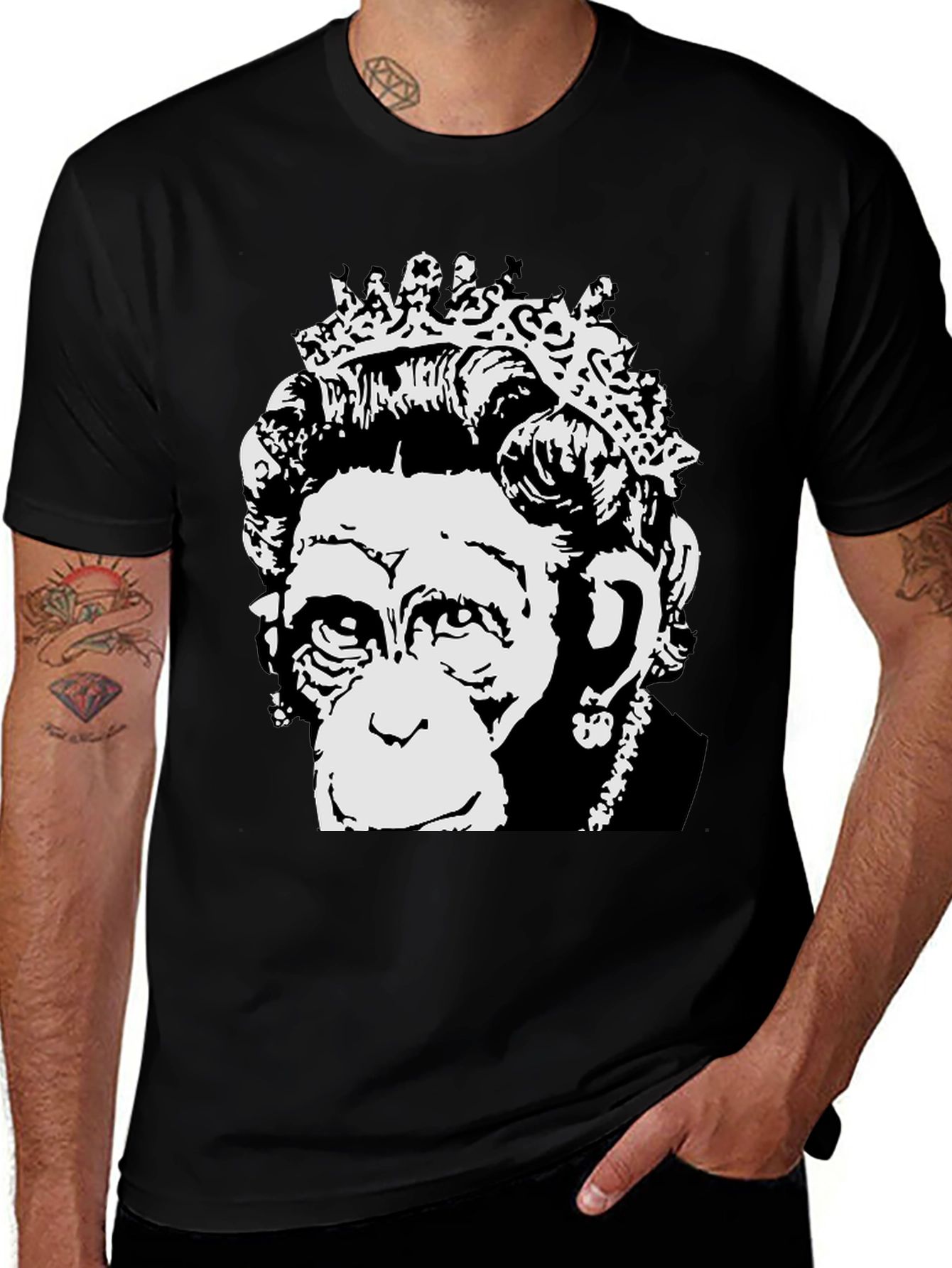 Variant 5 of Monkey Queen Graphic T-Shirt - Unisex Crew Neck Tee