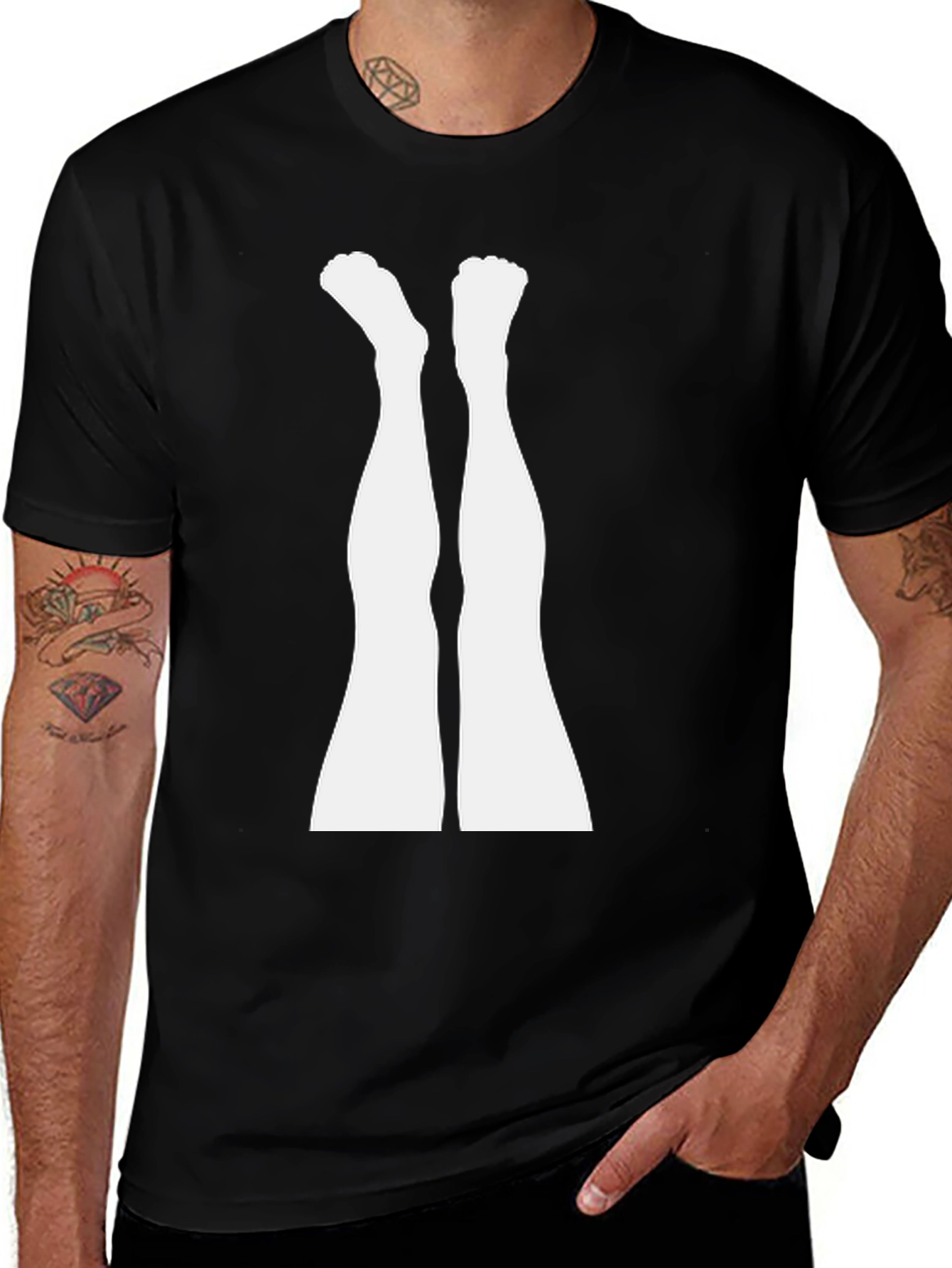 Variant 14 of Upside Down Legs Graphic Tee - Funny Unisex T-Shirt