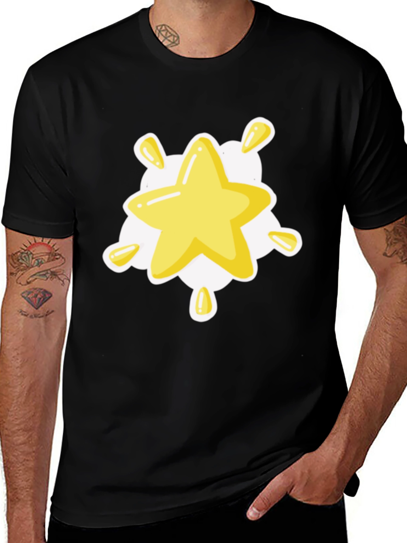 Variant 14 of Star Graphic Black T-Shirt