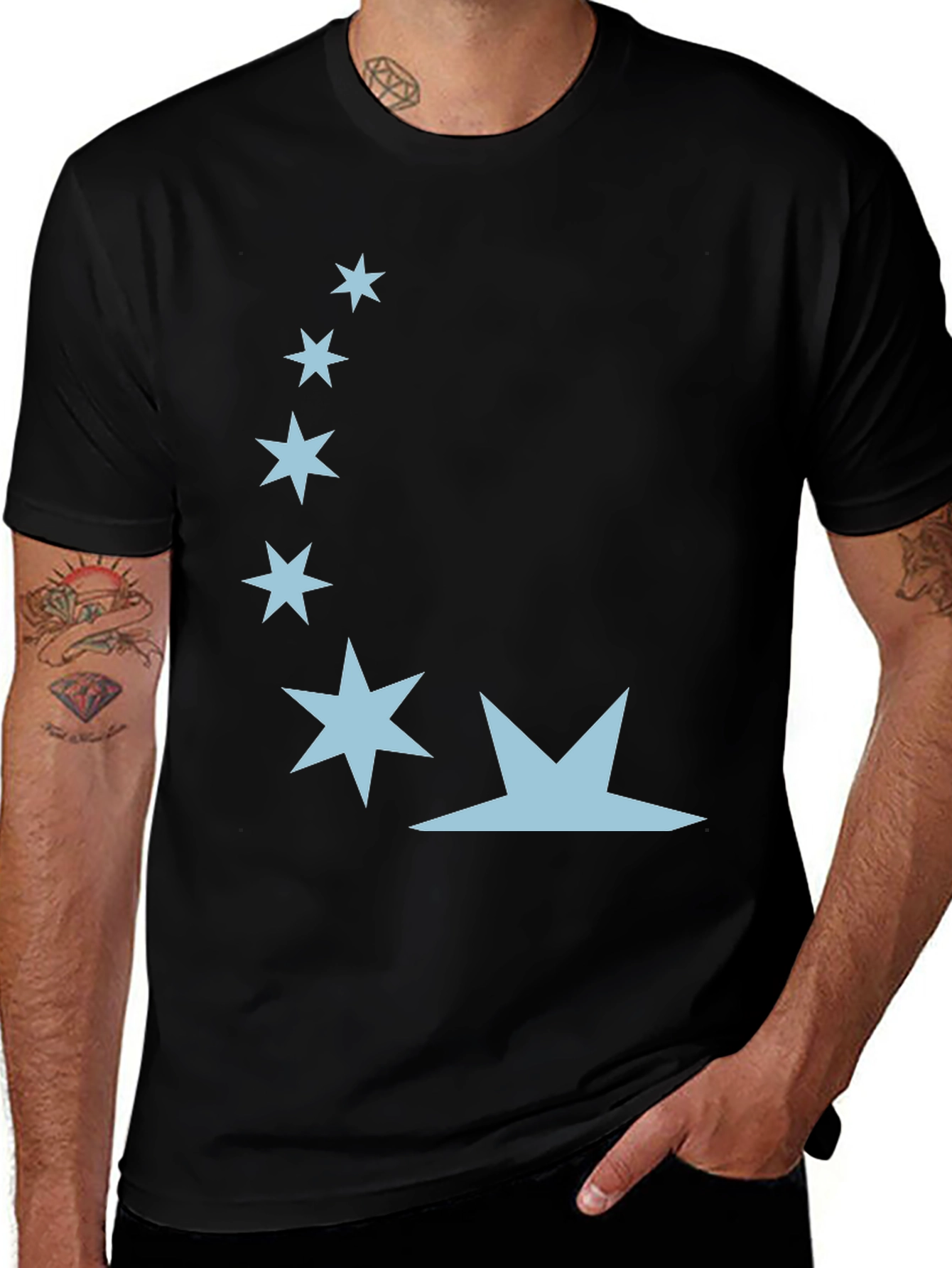 Variant 10 of Celestial Star Graphic Tee - Soft Cotton Blend