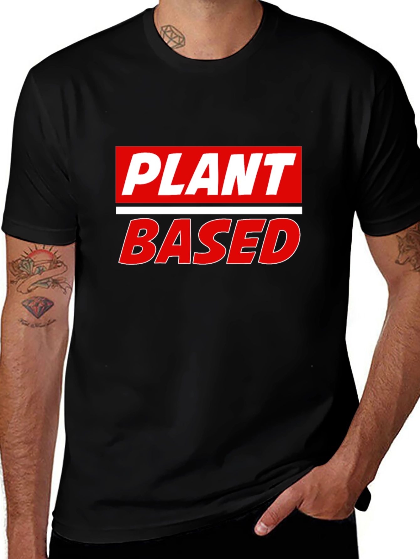 Variant 17 of Plant Based Graphic Tee - Black Unisex T-Shirt